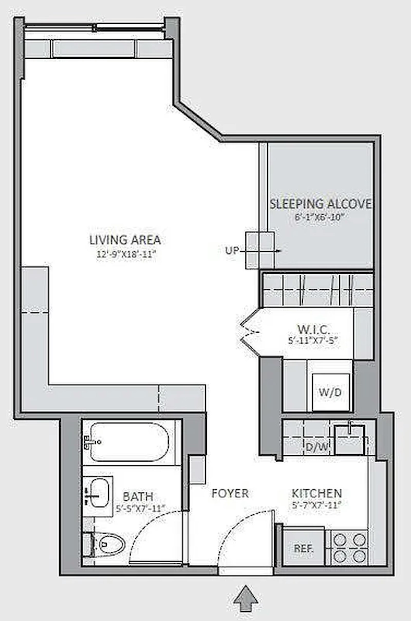 Floorplan for 201 West 72nd Street, 12H