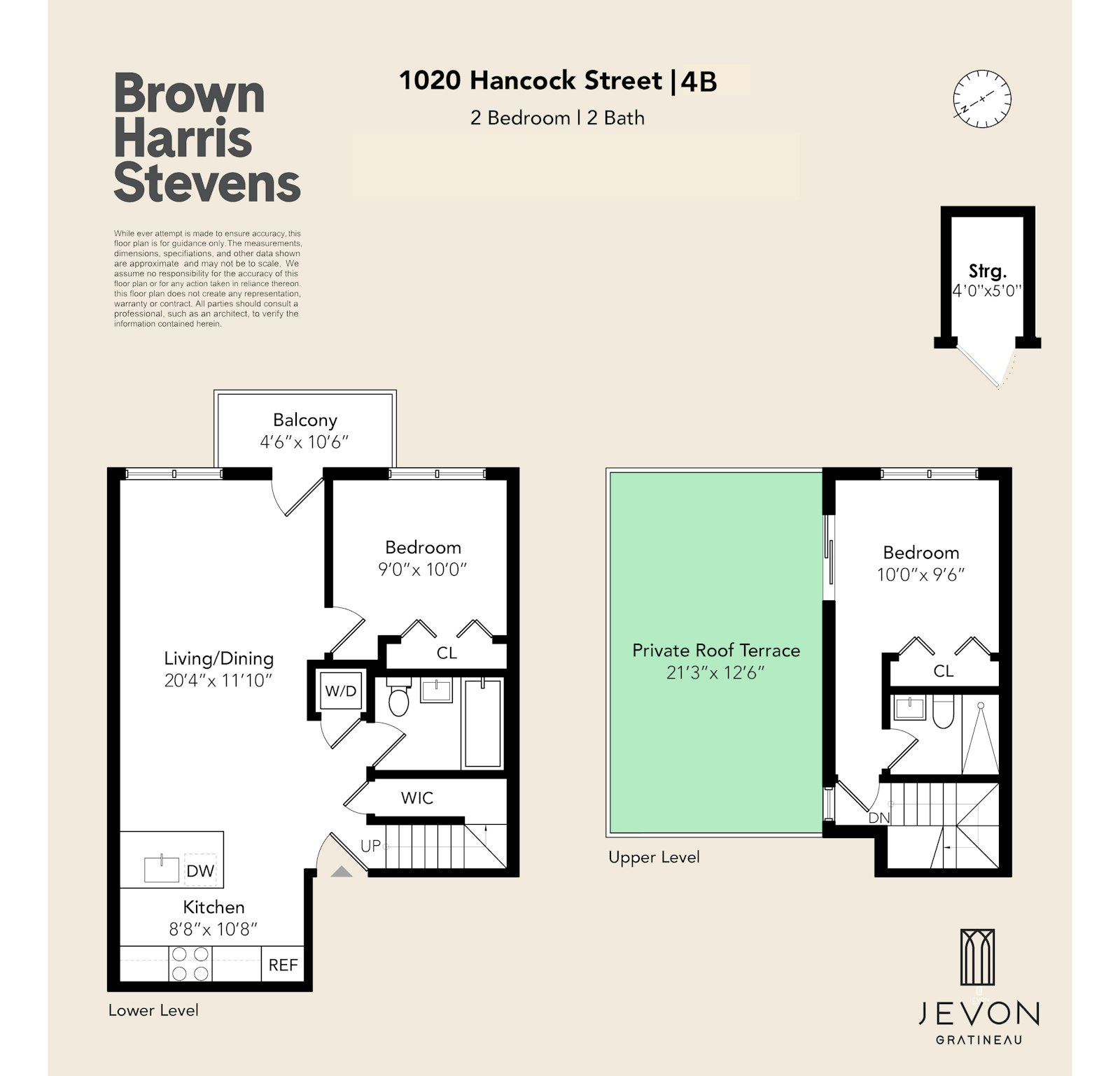Floorplan for 1020 Hancock Street, 4B