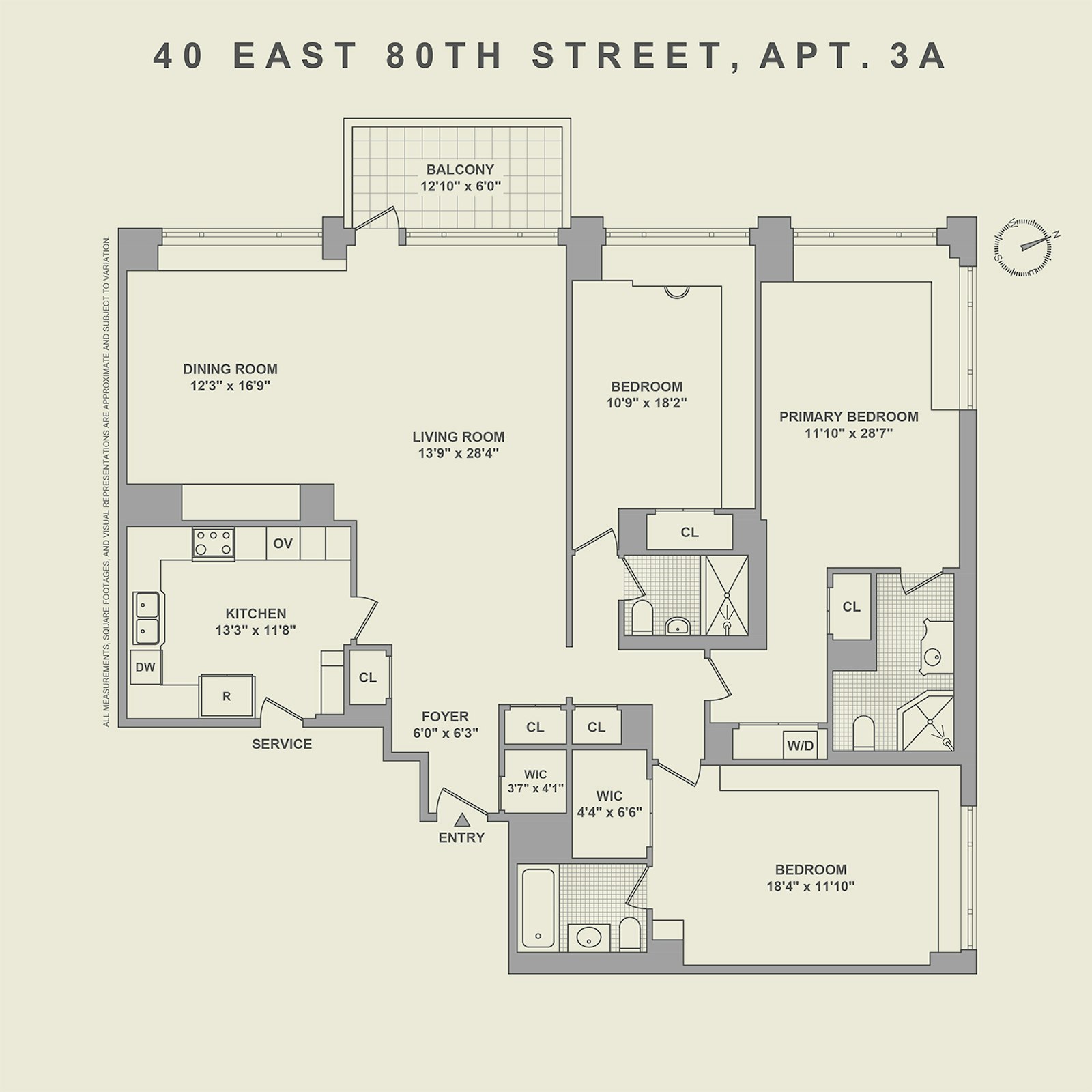 Floorplan for 40 East 80th Street, 3A