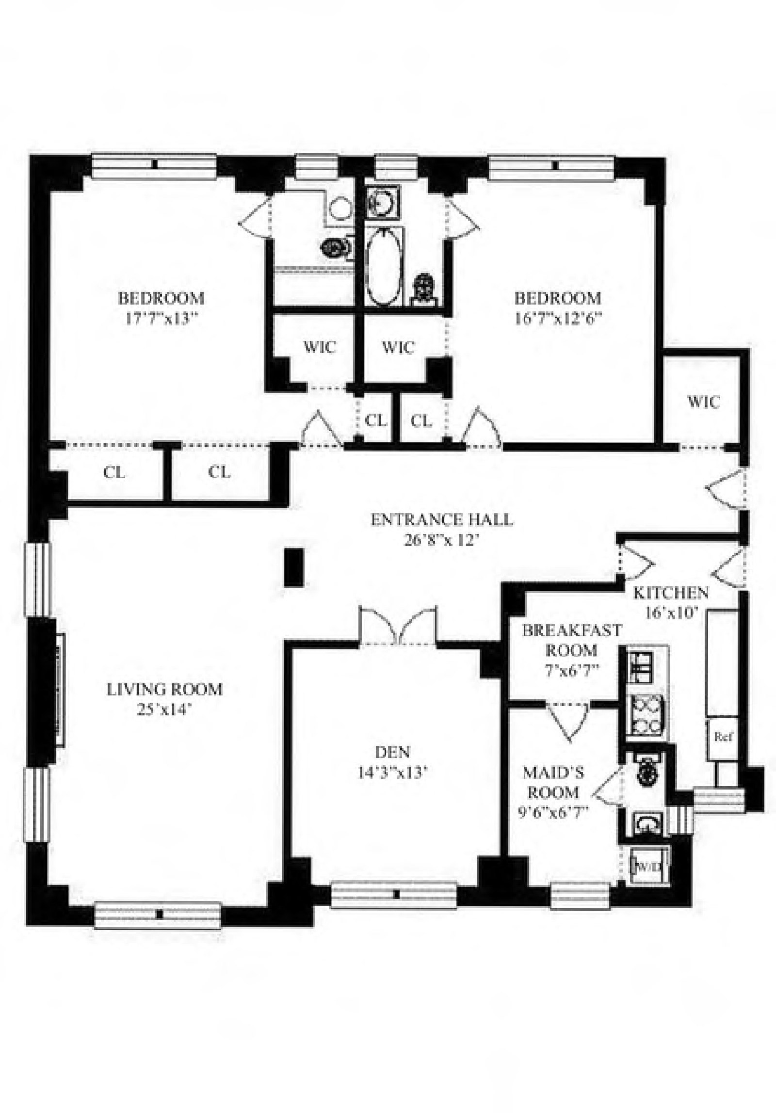 Floorplan for 1070 Park Avenue, 4E
