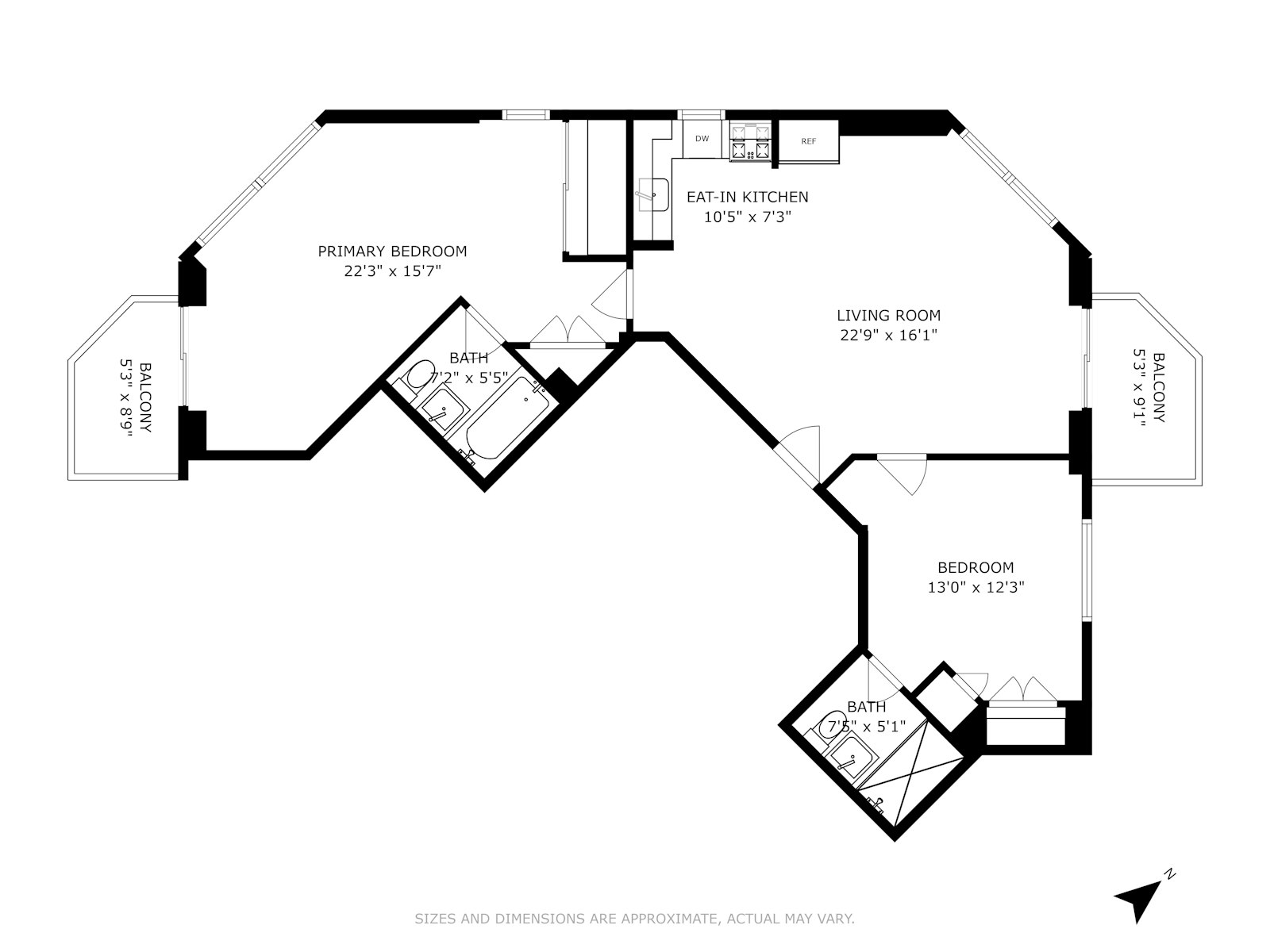 Floorplan for 206 East 95th Street, 12B