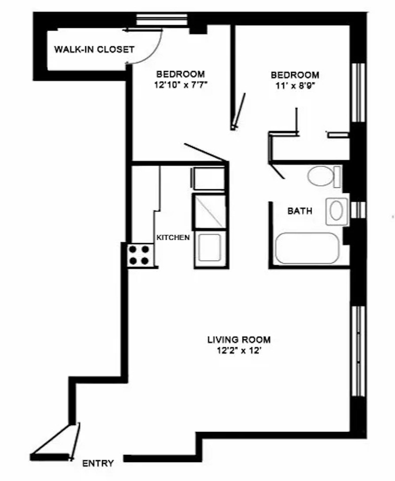 Floorplan for 140 West 71st Street, 6H