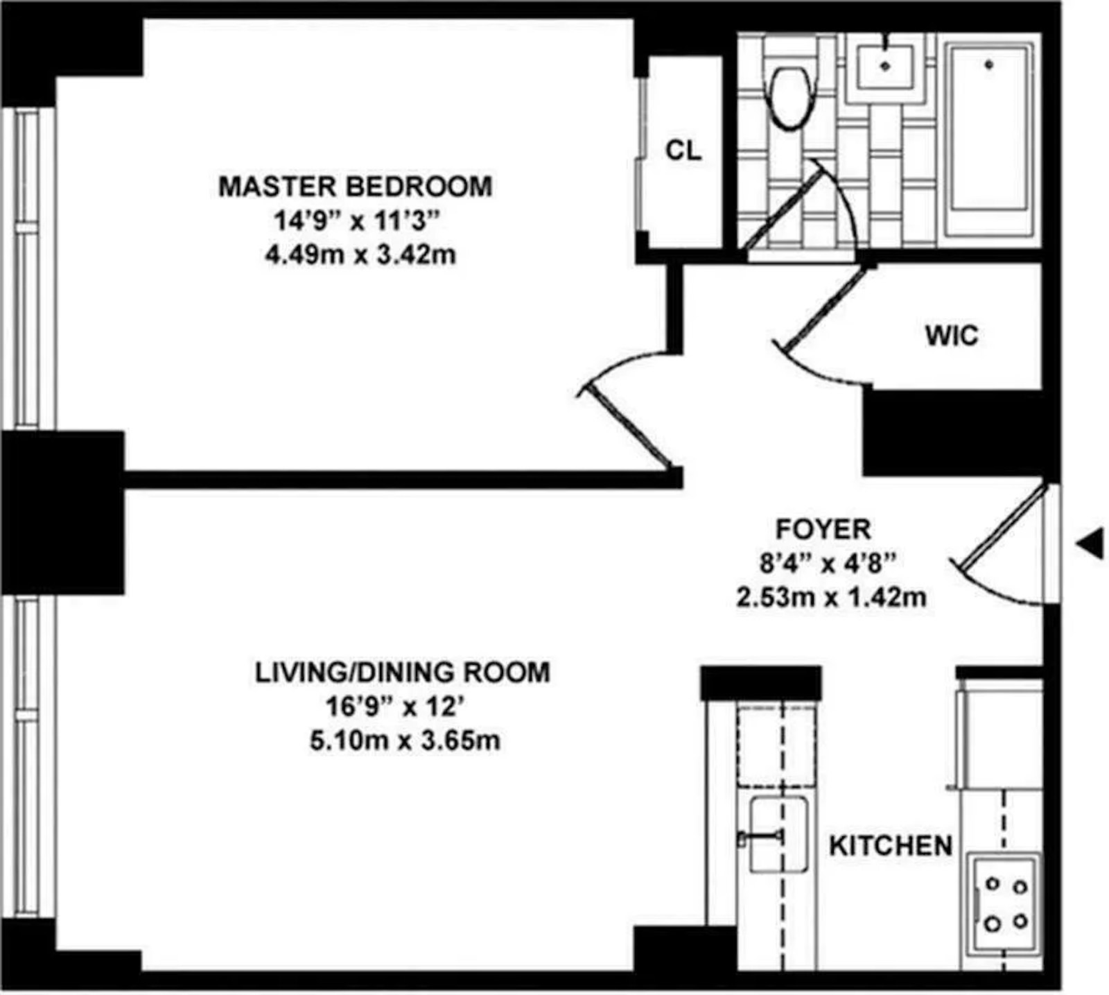 Floorplan for 200 Chambers Street, 6N