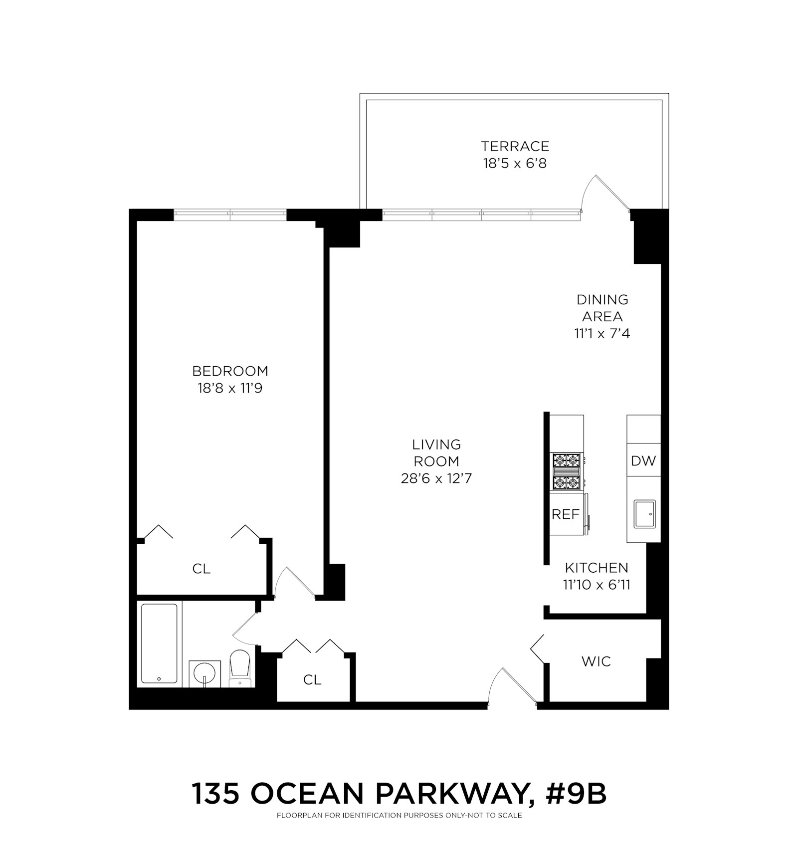 Floorplan for 135 Ocean Parkway, 9B