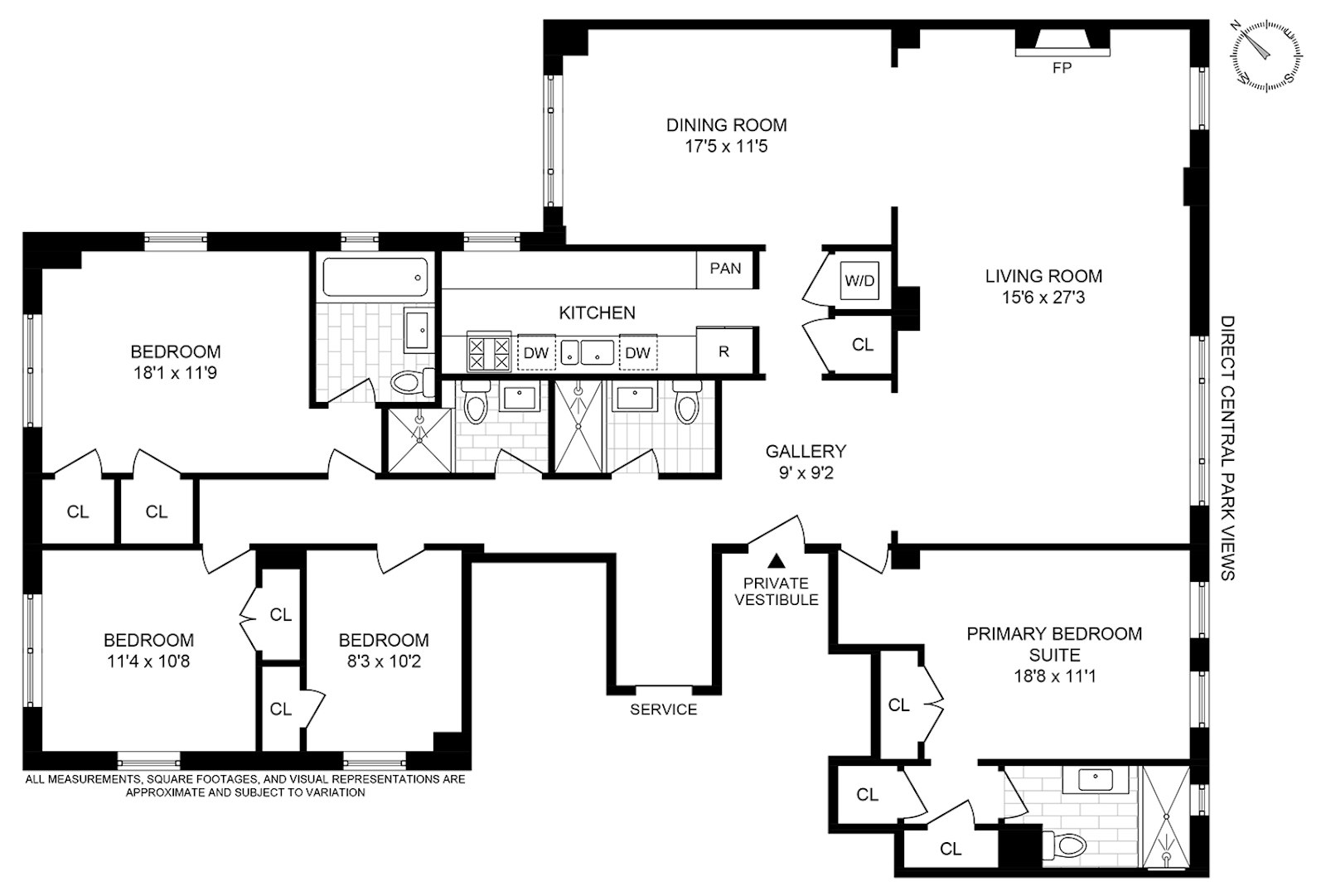 Floorplan for 251 Central Park West
