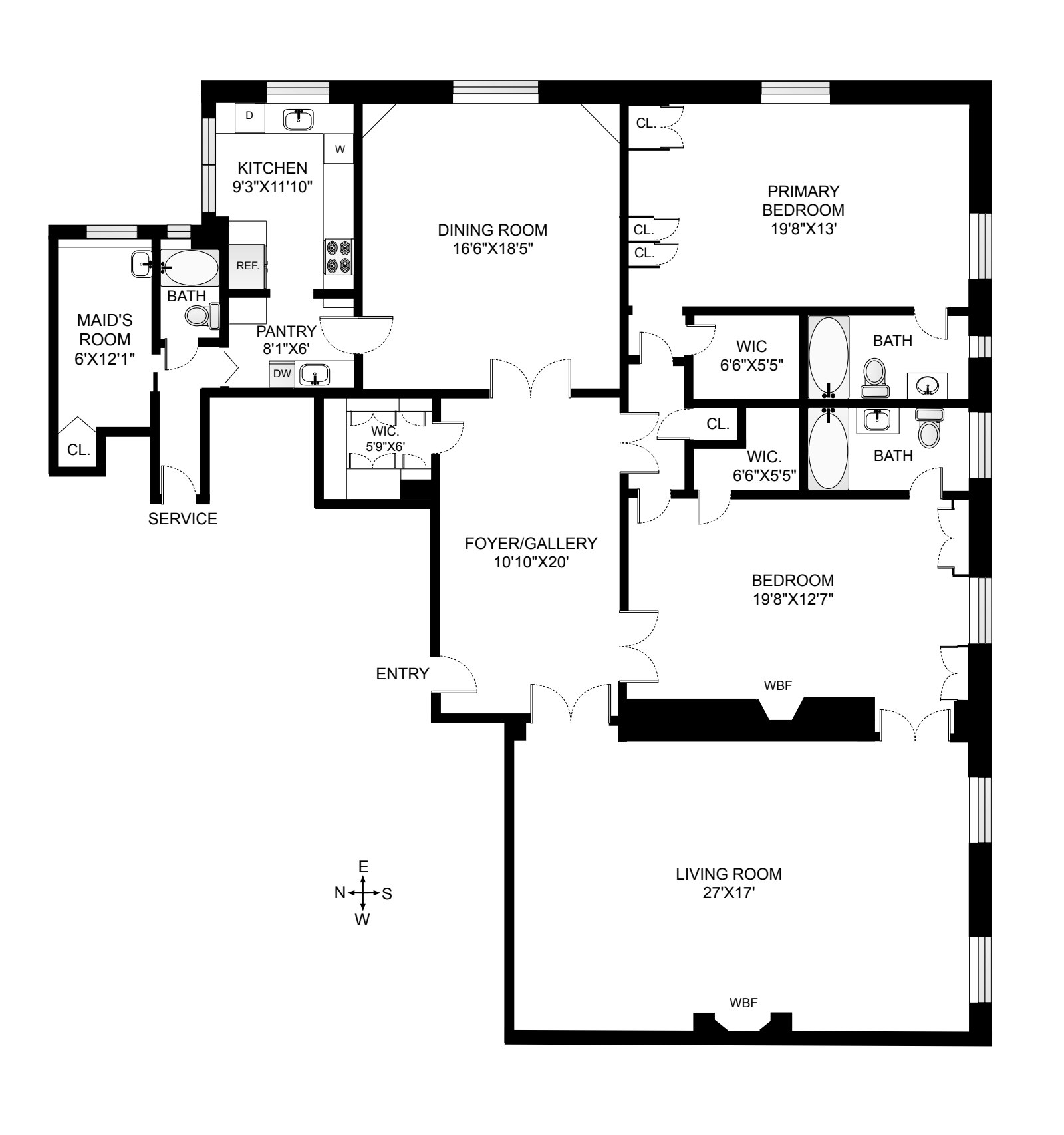 Floorplan for 765 Park Avenue, 14A1