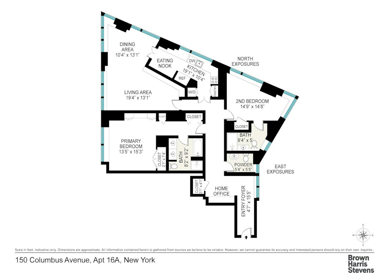 Floorplan for 150 Columbus Avenue, 16A
