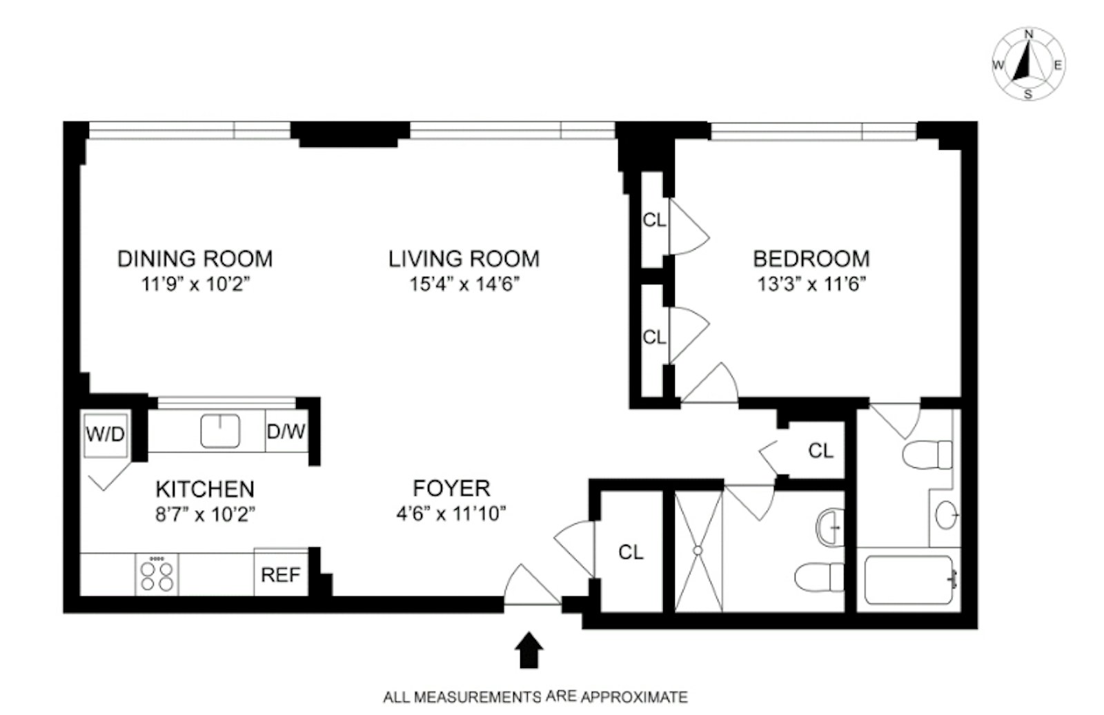Floorplan for 1965 Broadway, 19G