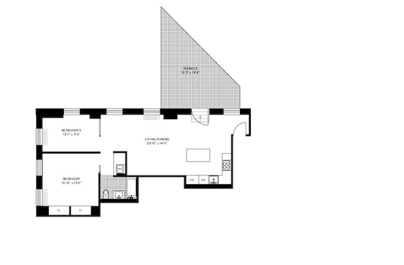 Floorplan for 365 Bridge Street, 17G