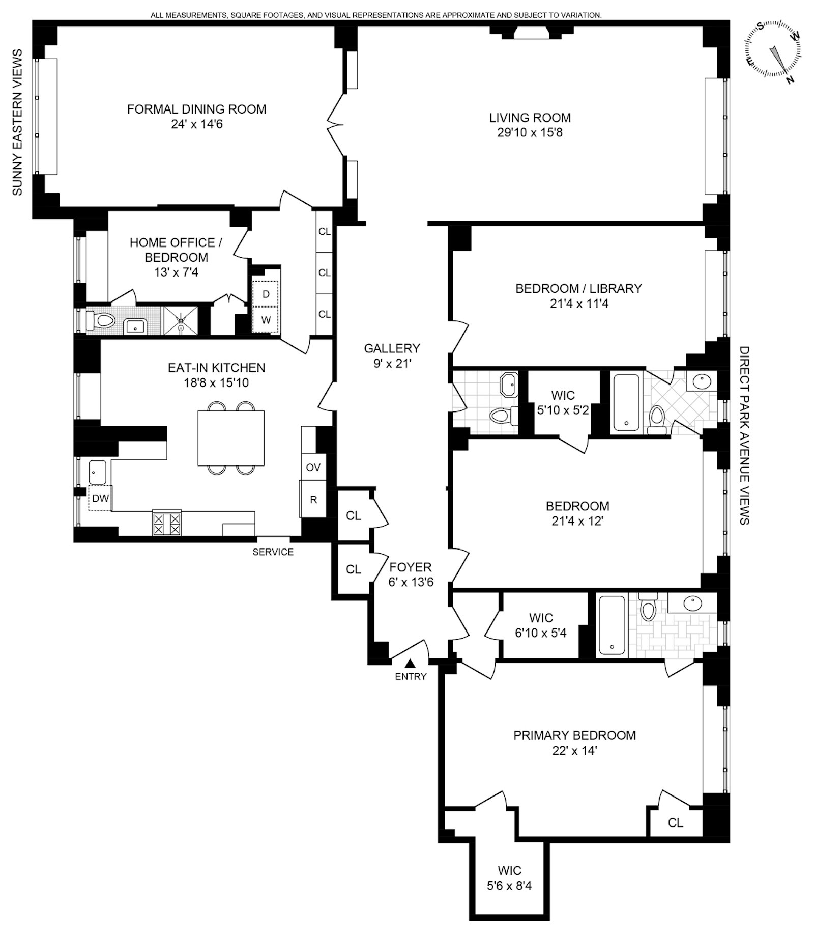 Floorplan for 1095 Park Avenue