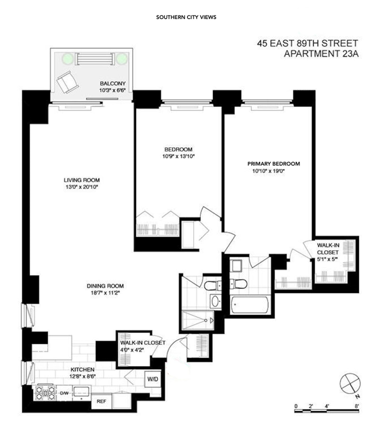 Floorplan for 45 East 89th Street, 23A