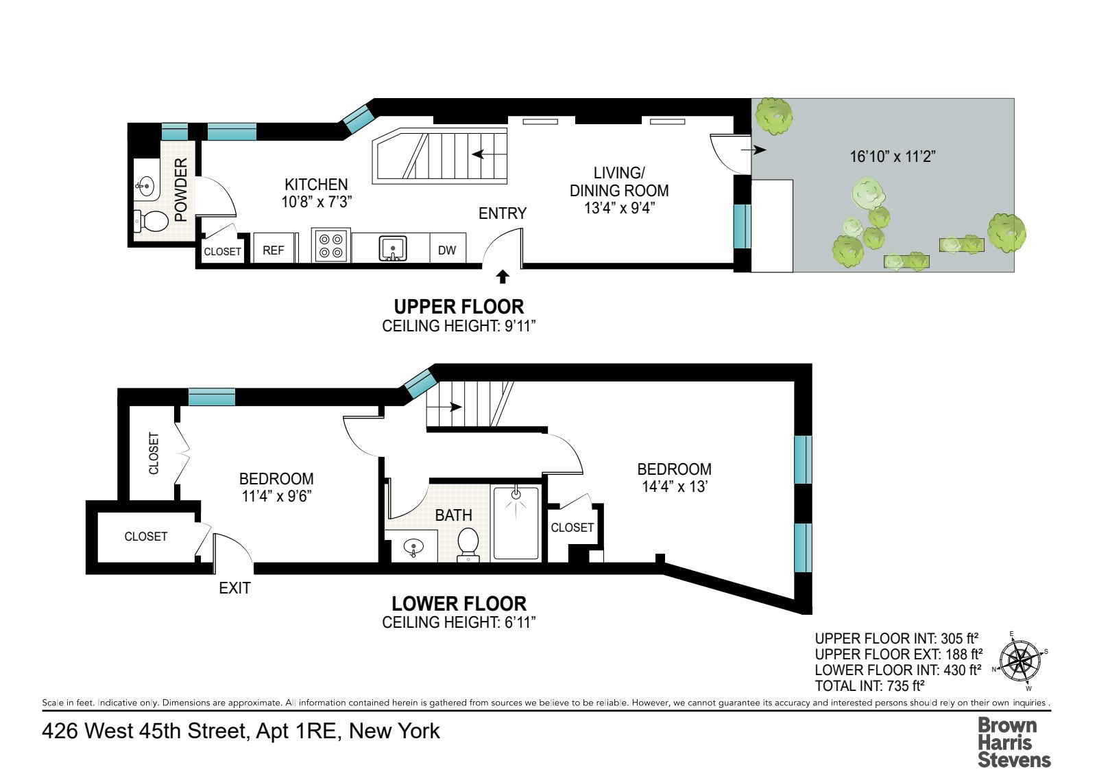 Floorplan for 426 West 45th Street, 1RE