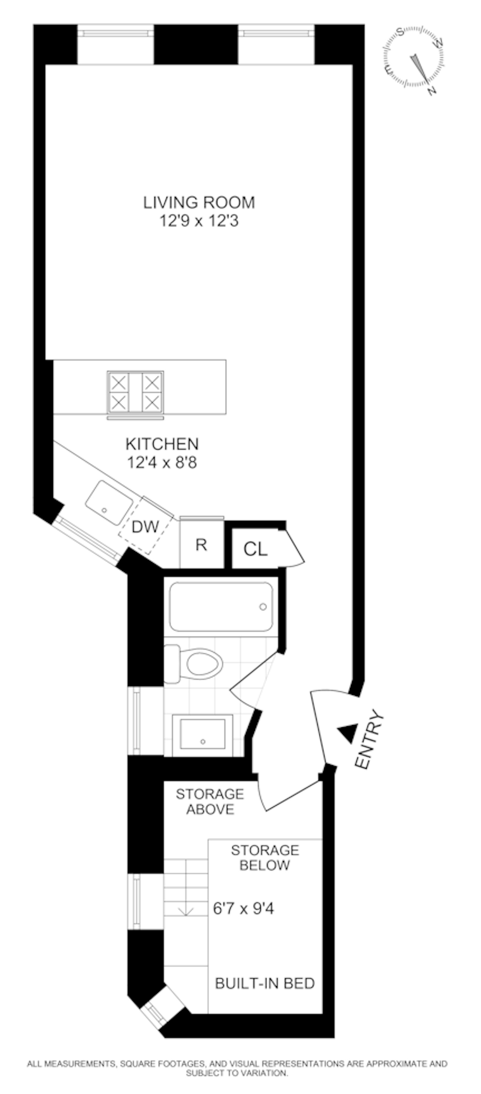 Floorplan for 323 East 8th Street, 2A