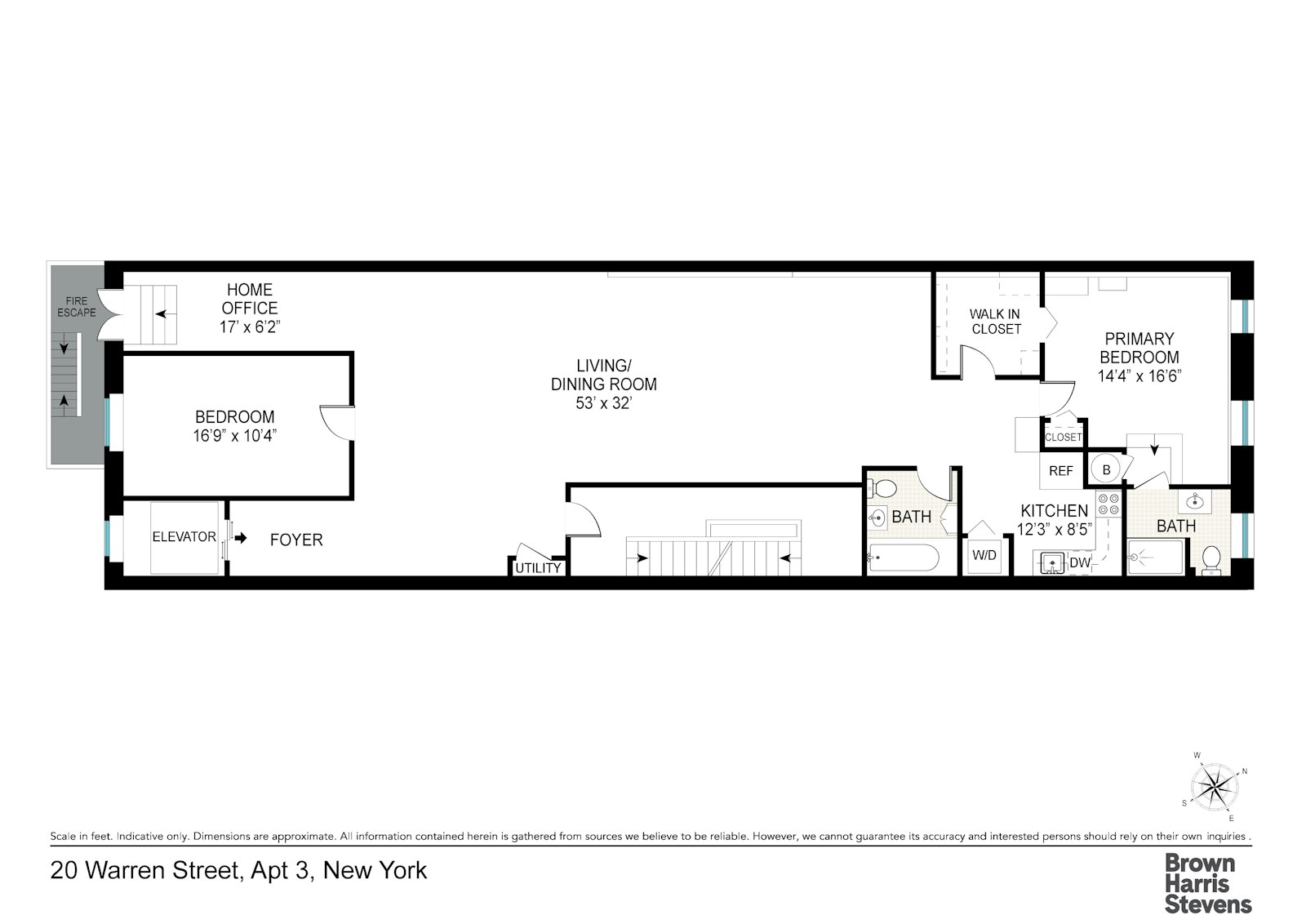 Floorplan for 20 Warren Street, 3