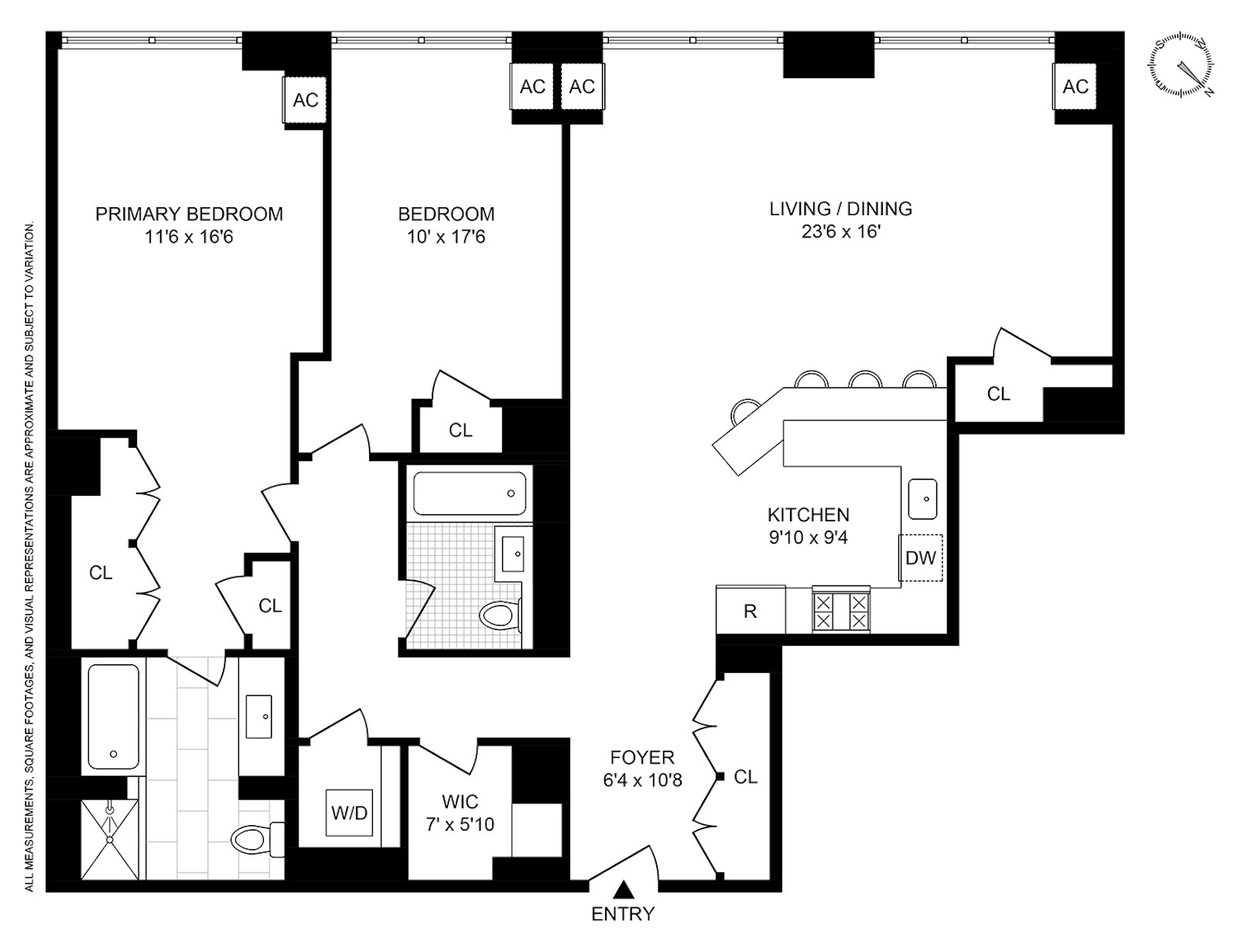 Floorplan for 130 West 19th Street, 3E
