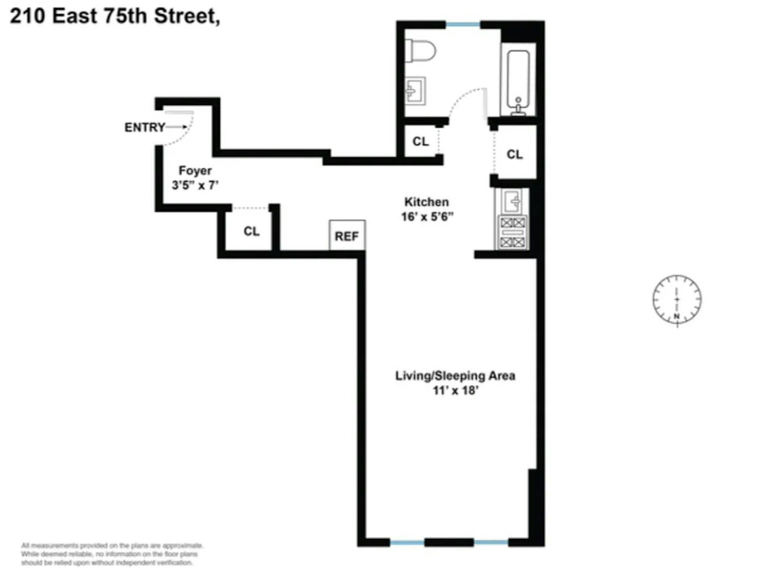Floorplan for 210 East 75th Street, 4A