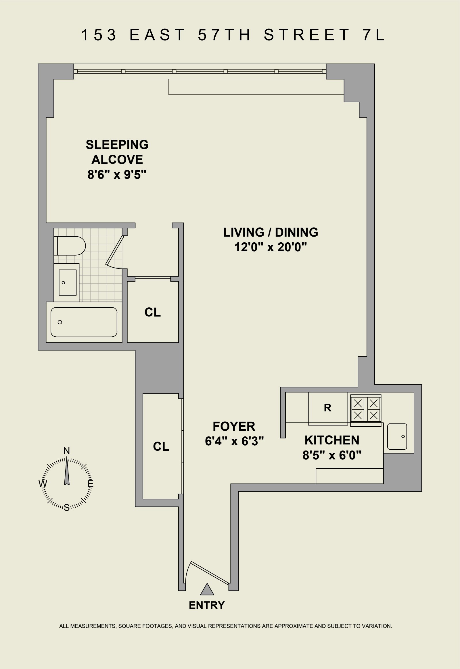 Floorplan for 153 East 57th Street, 7L