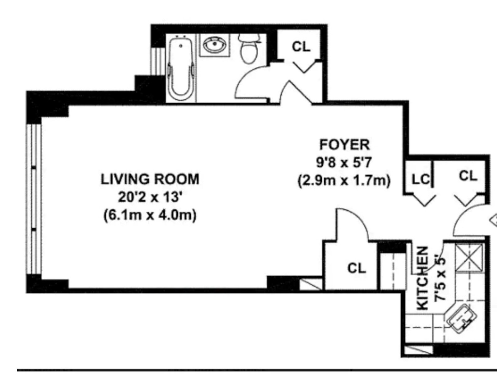 Floorplan for 330 East 49th Street, 4B