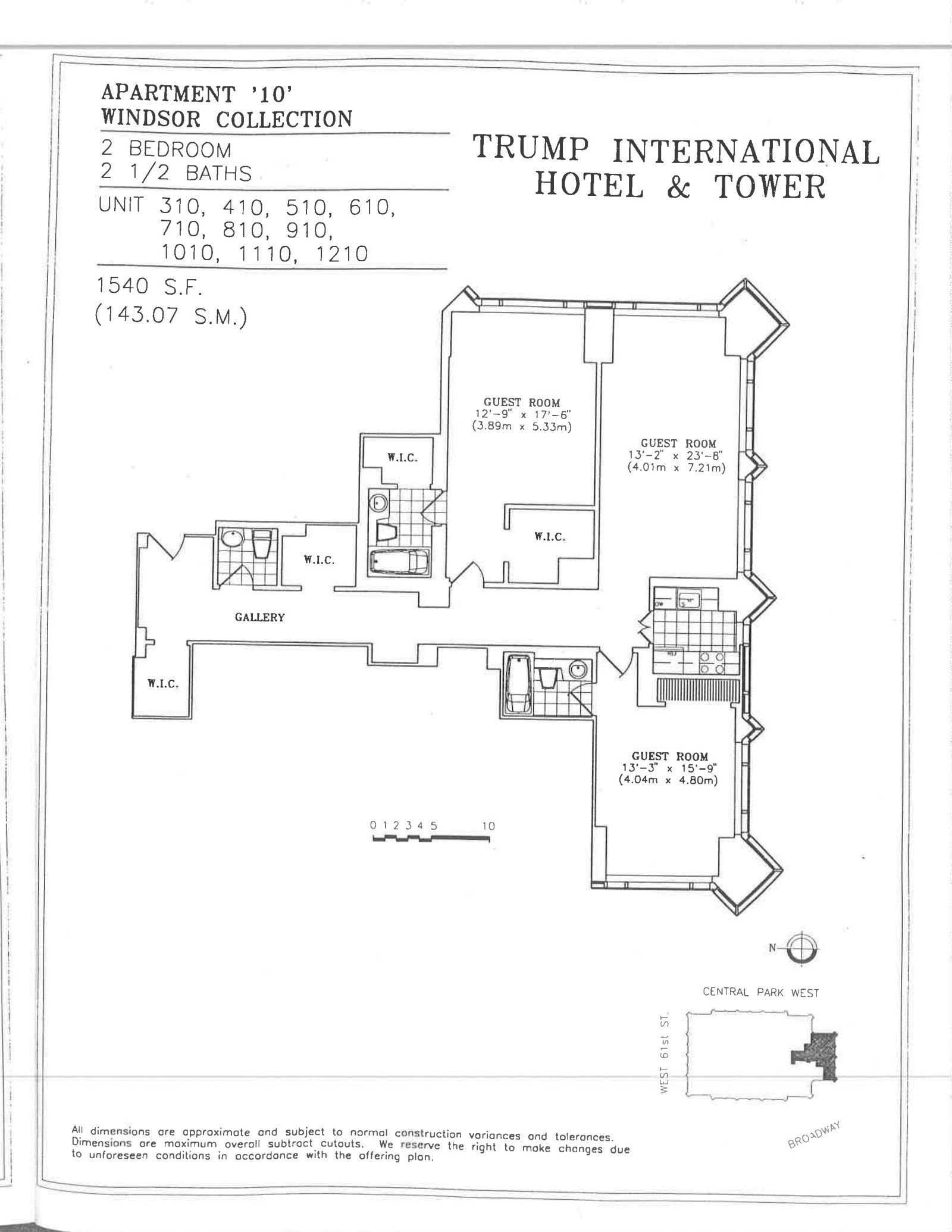 1 Central Park West 410 Central Park West New York NY 10023