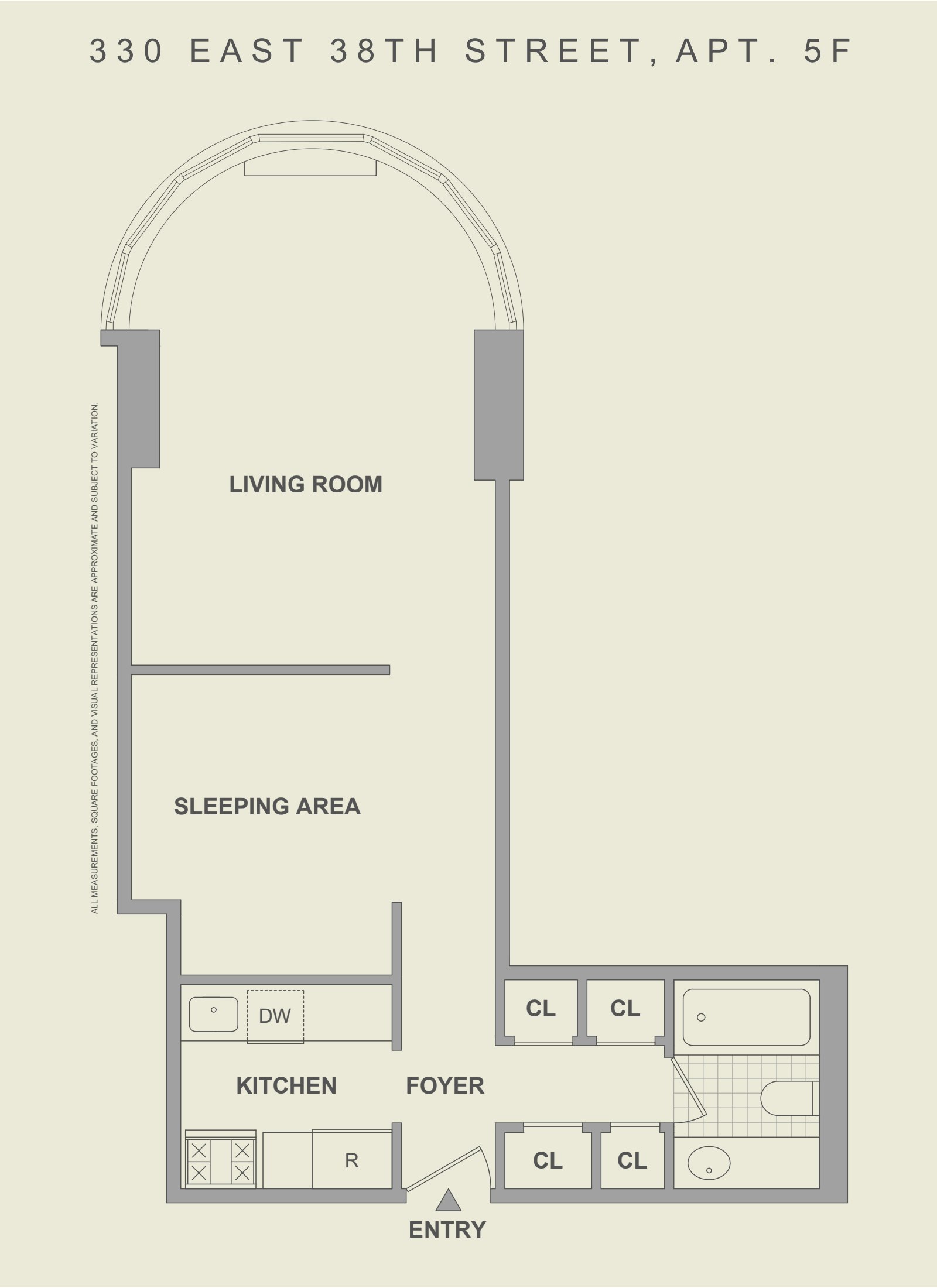 Floorplan for 330 East 38th Street, 5F