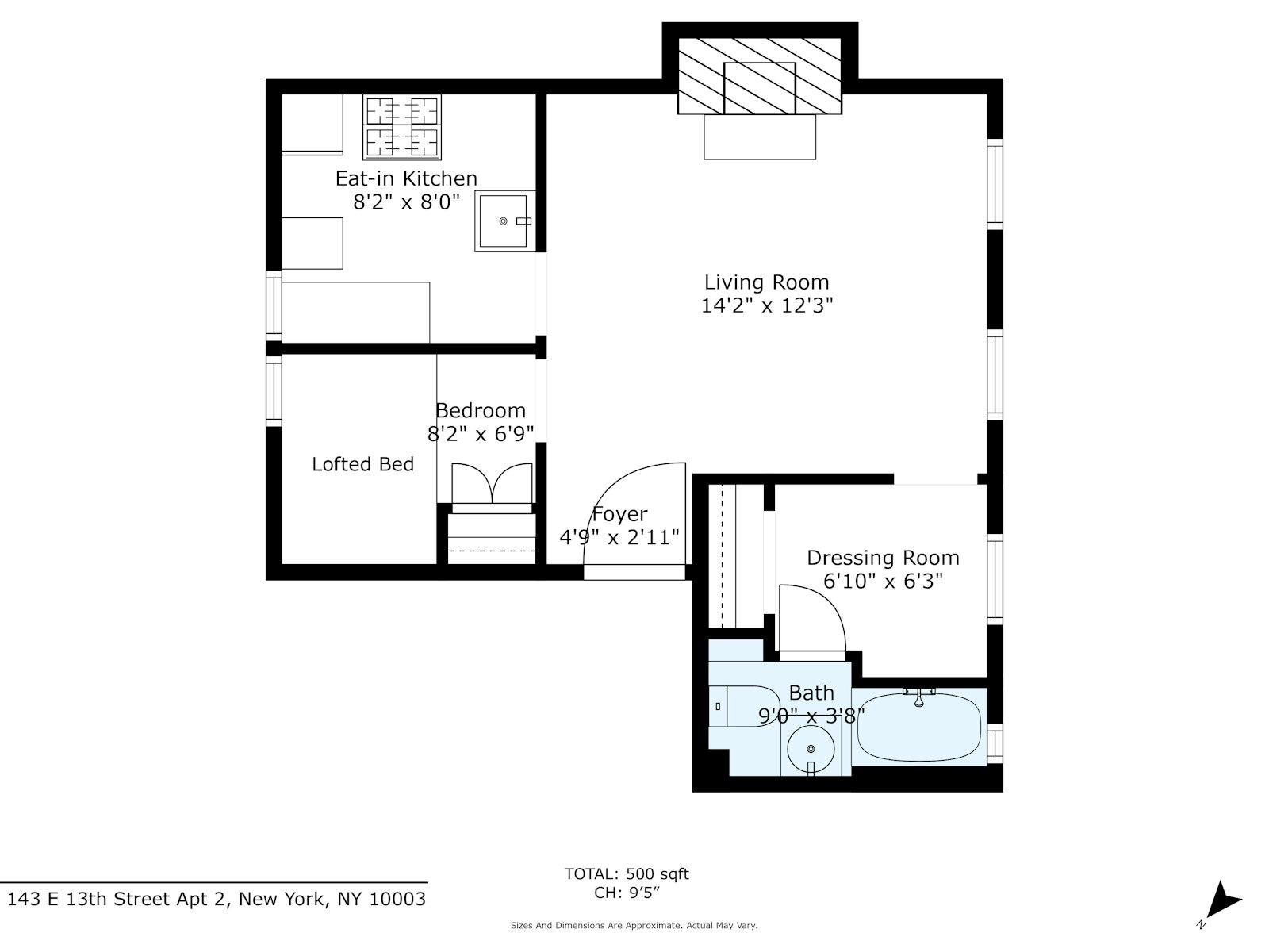 Floorplan for 143 East 13th Street, 2