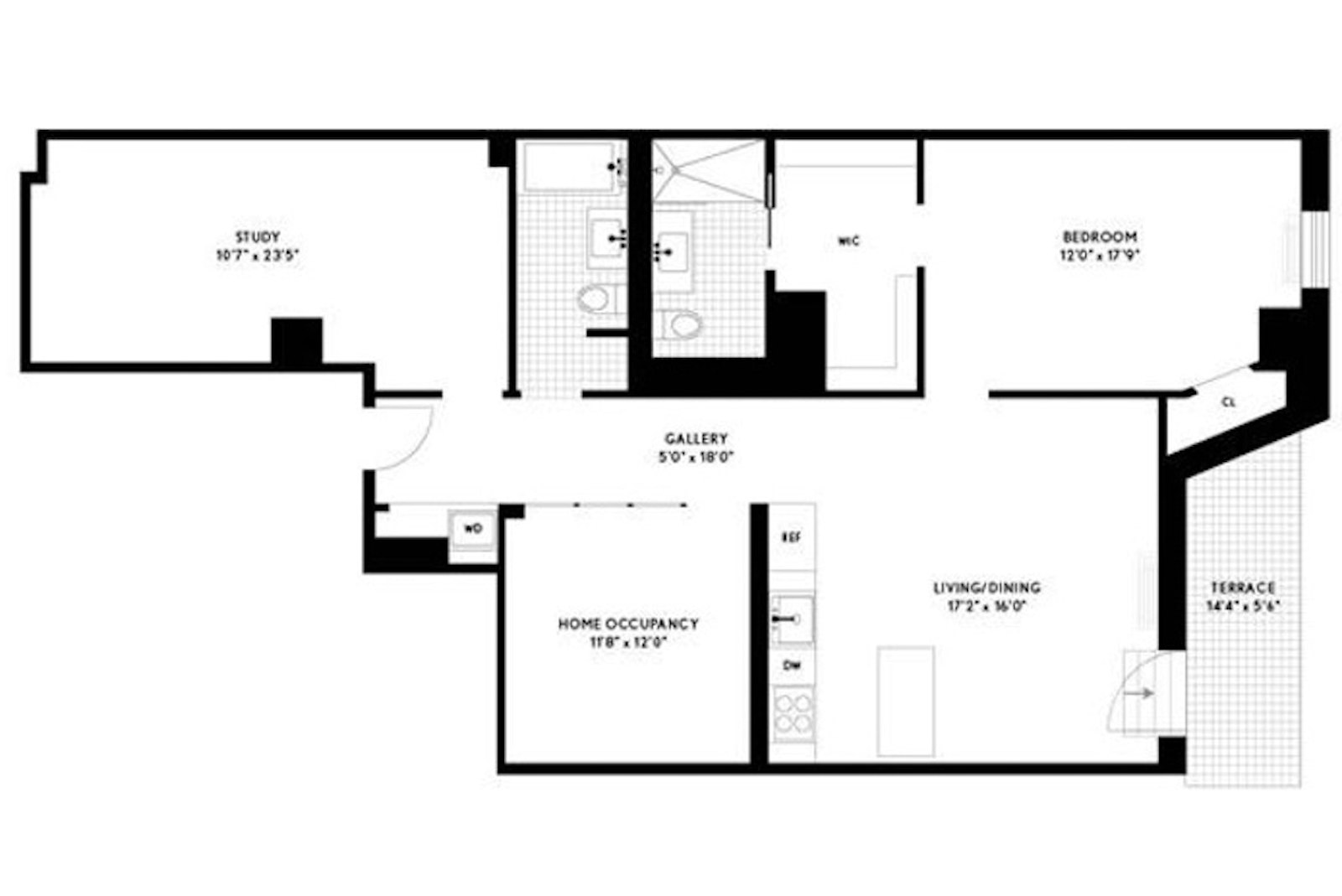 Floorplan for 365 Bridge Street, 10I