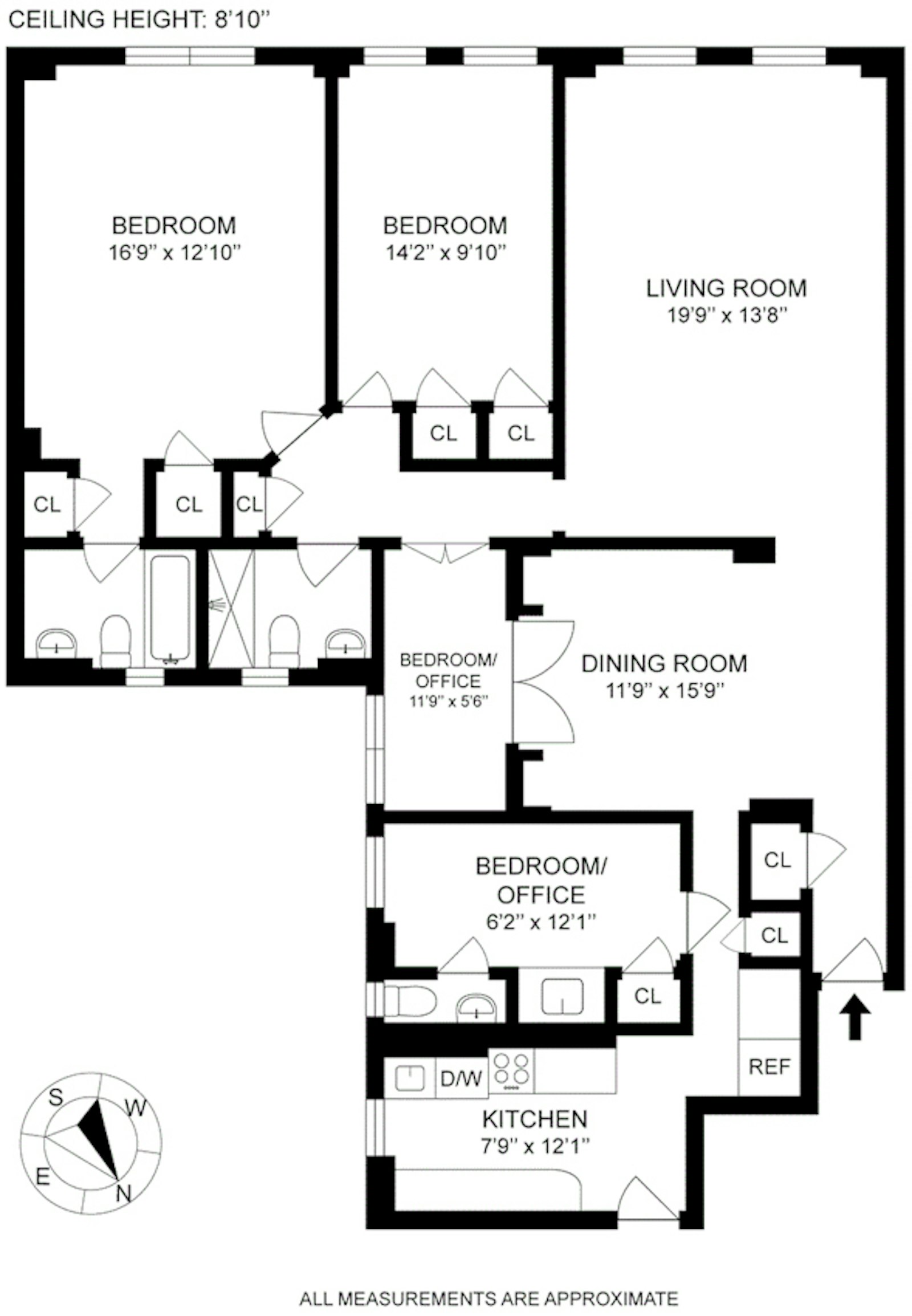 Floorplan for 51 East 90th Street, 5B