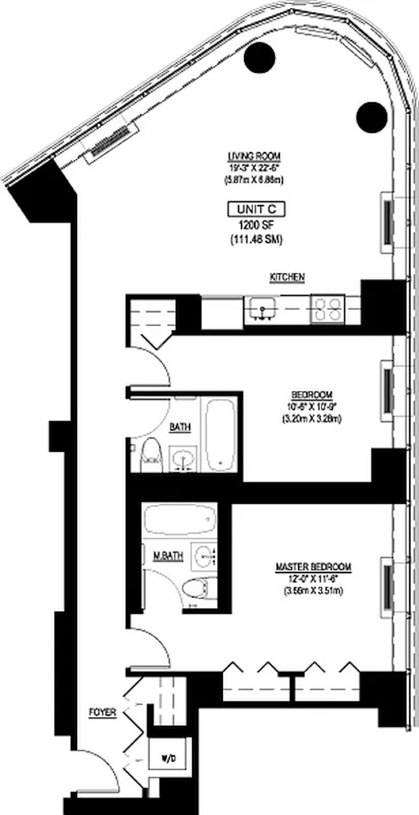 Floorplan for 230 Ashland Place, 27C