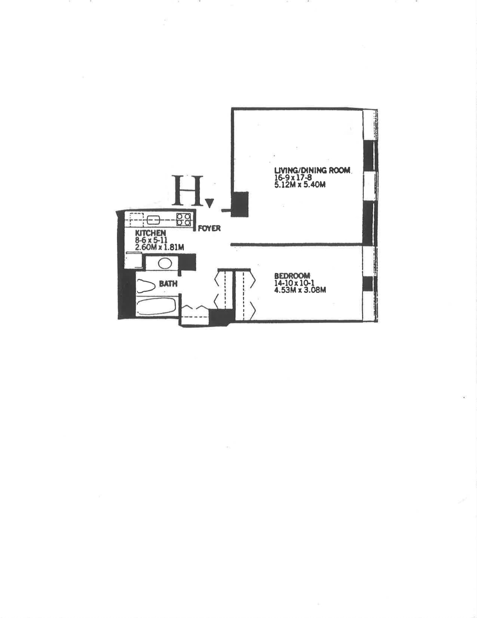 Floorplan for 15 West 53rd Street, 15H