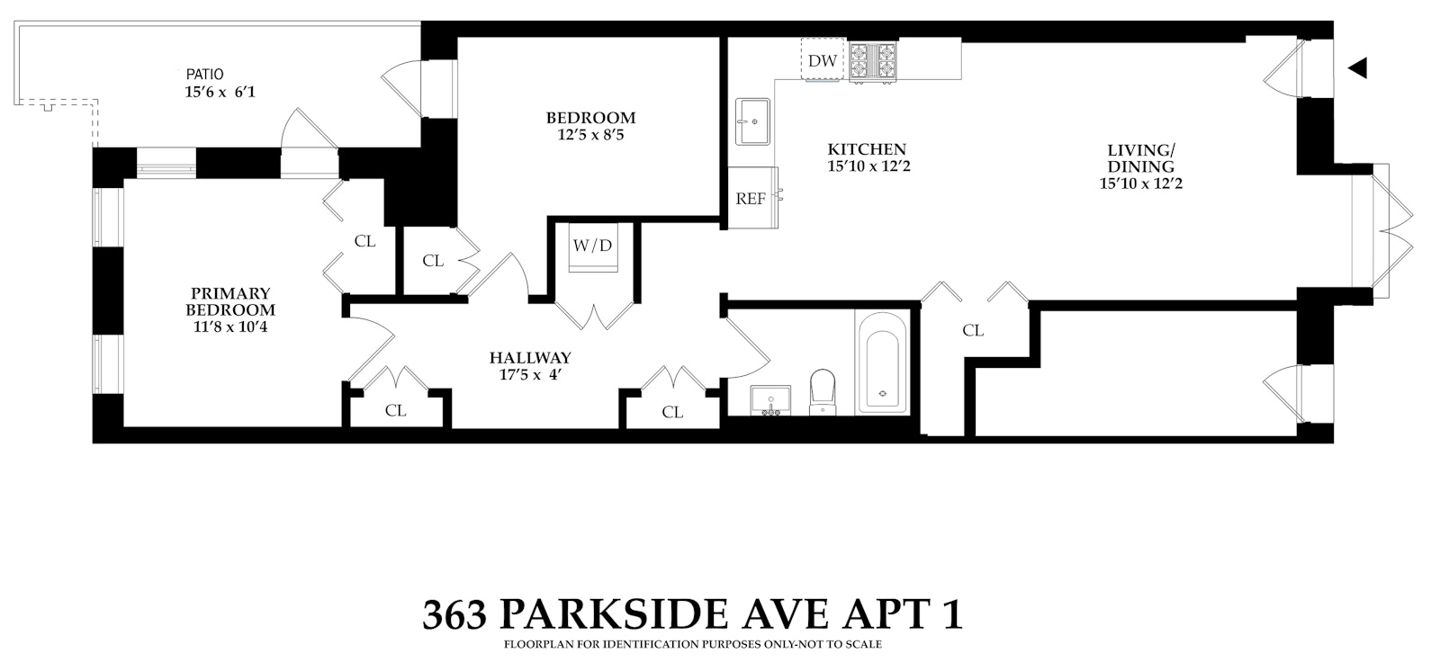Floorplan for 363 Parkside Avenue, 1