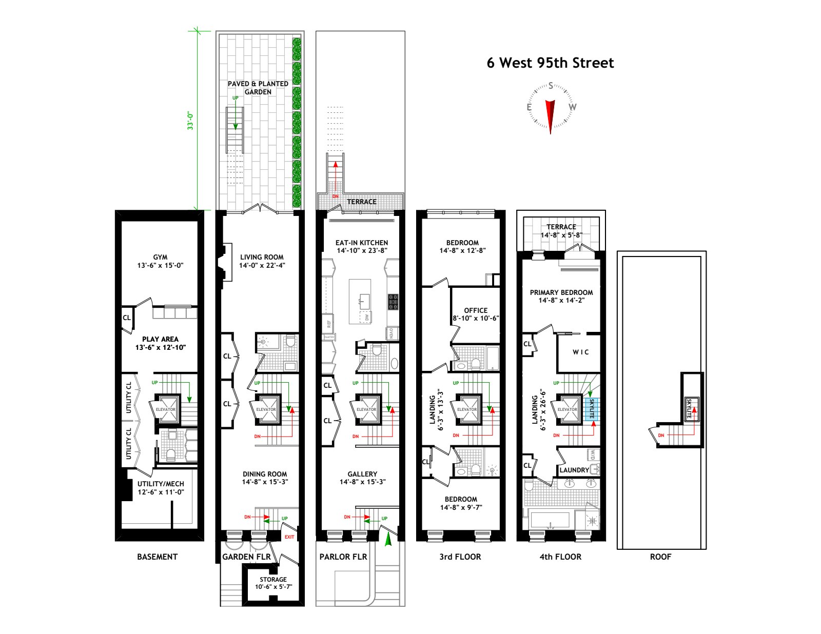 Floorplan for 6 West 95th Street