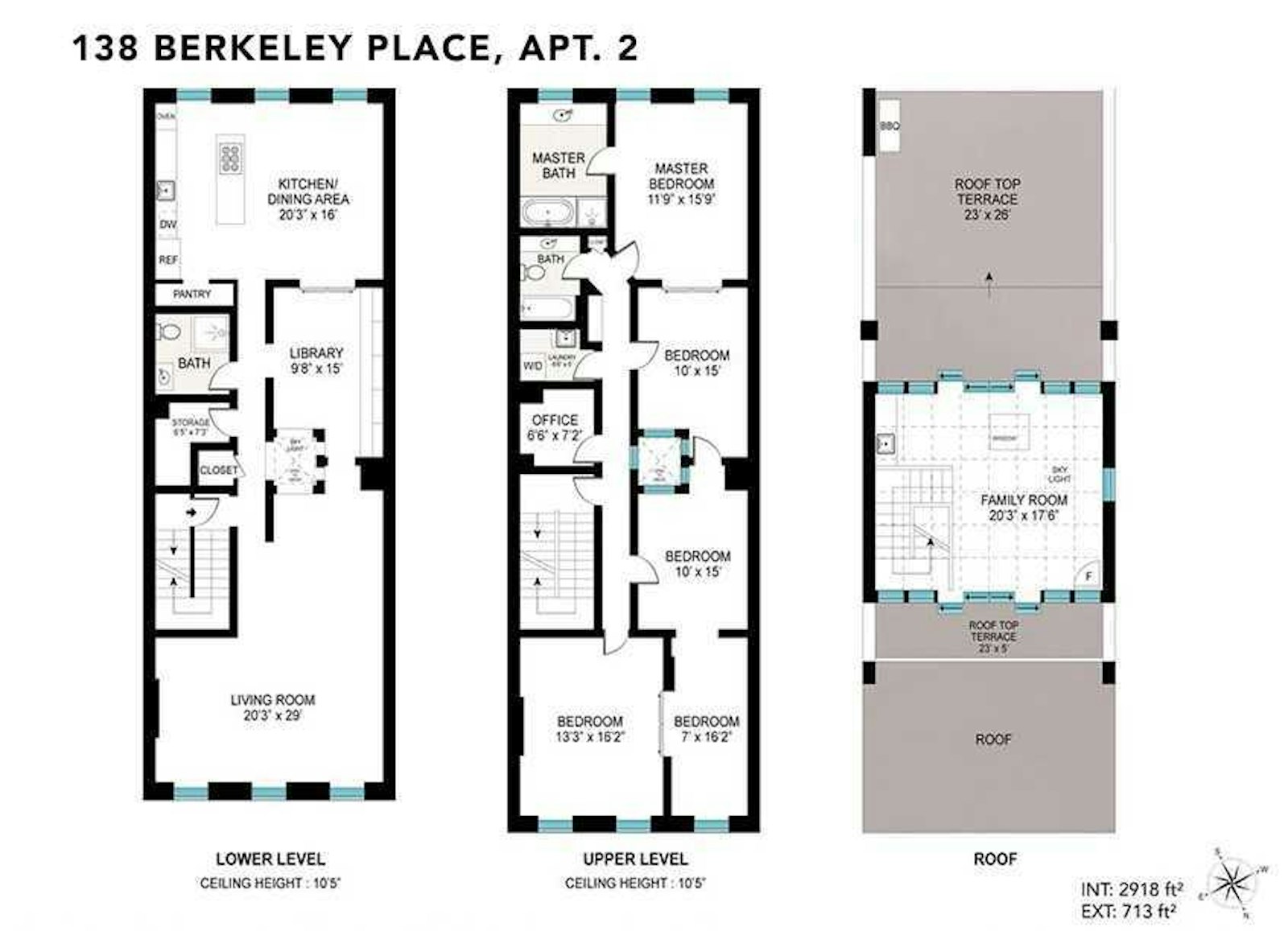 Floorplan for 138 Berkeley Place, PH