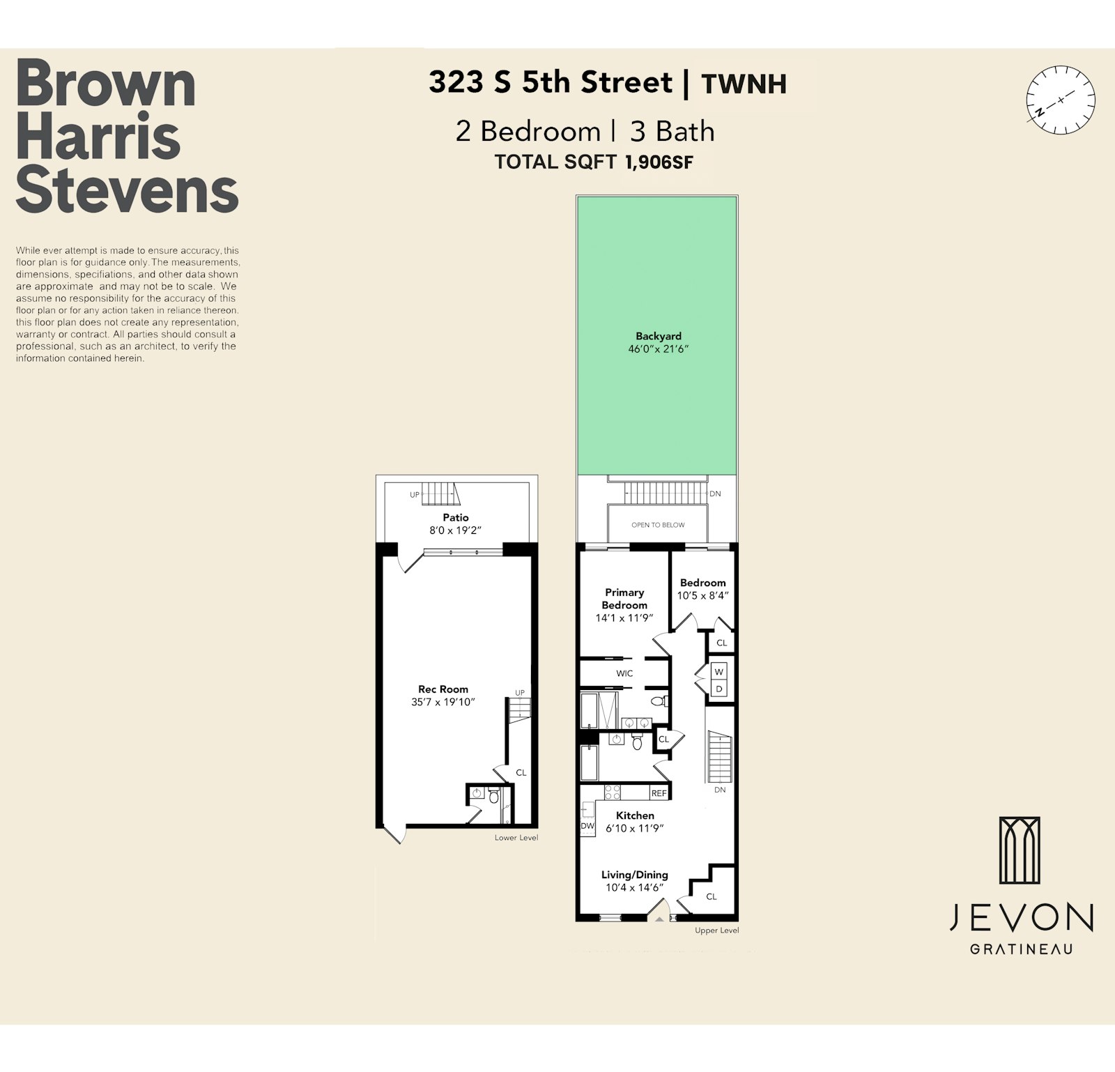 Floorplan for 323 South 5th Street