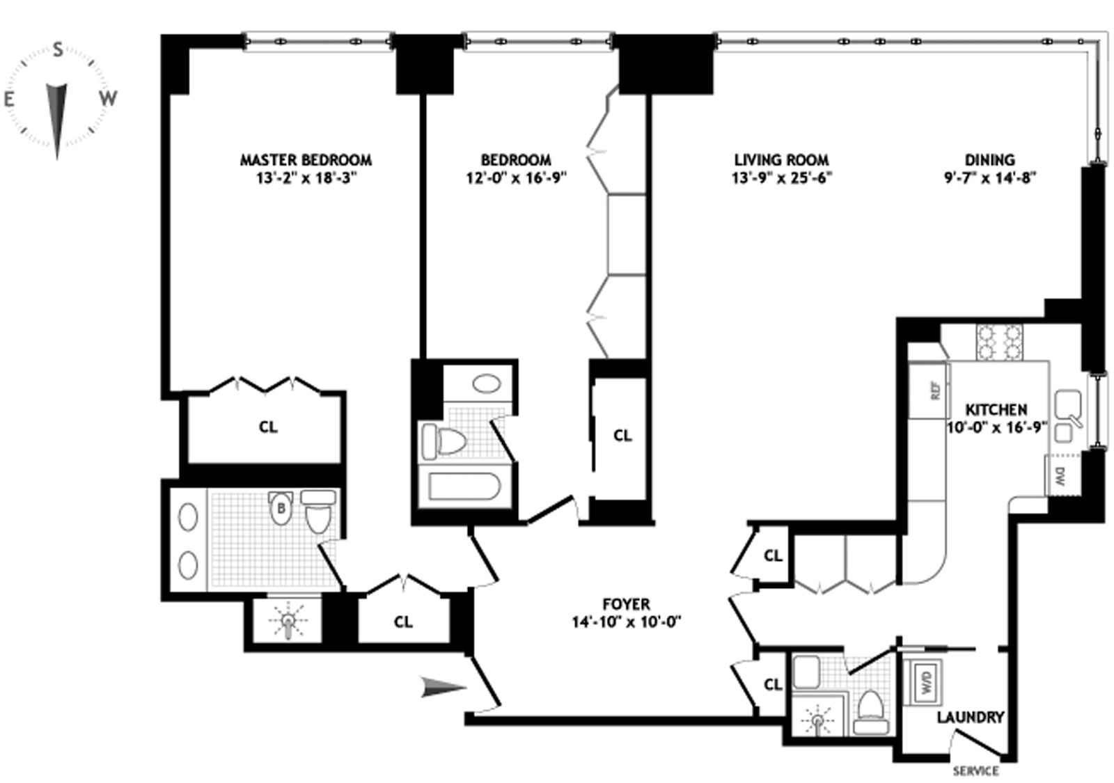 Floorplan for 425 East 58th Street, 22G