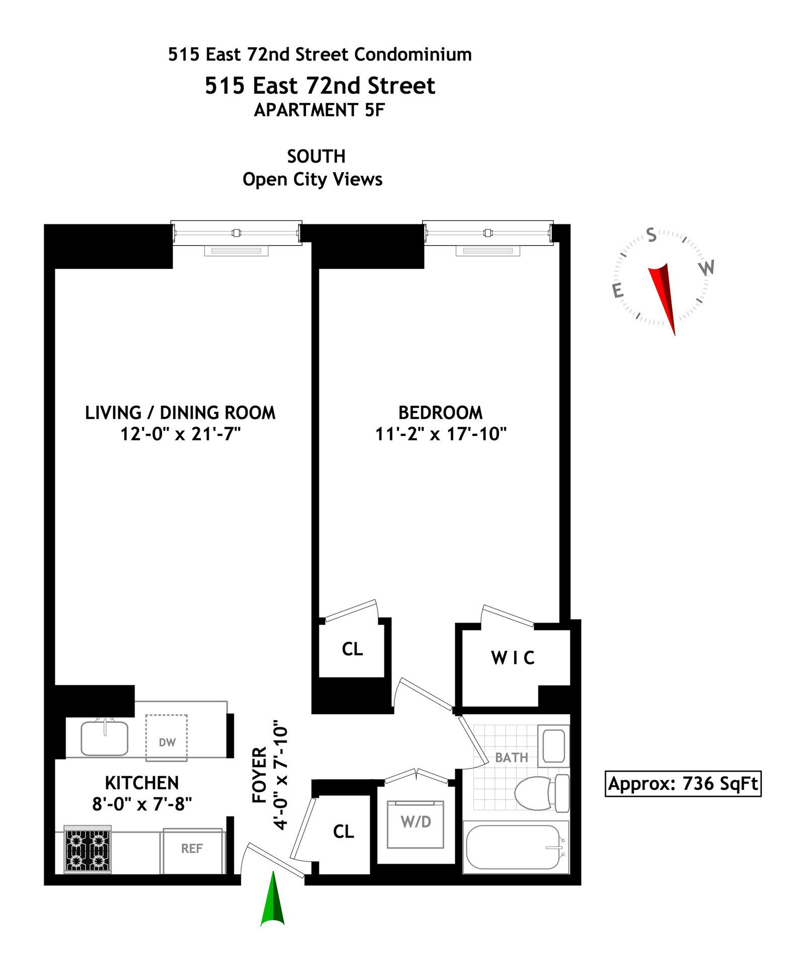 Floorplan for 515 East 72nd Street, 5F