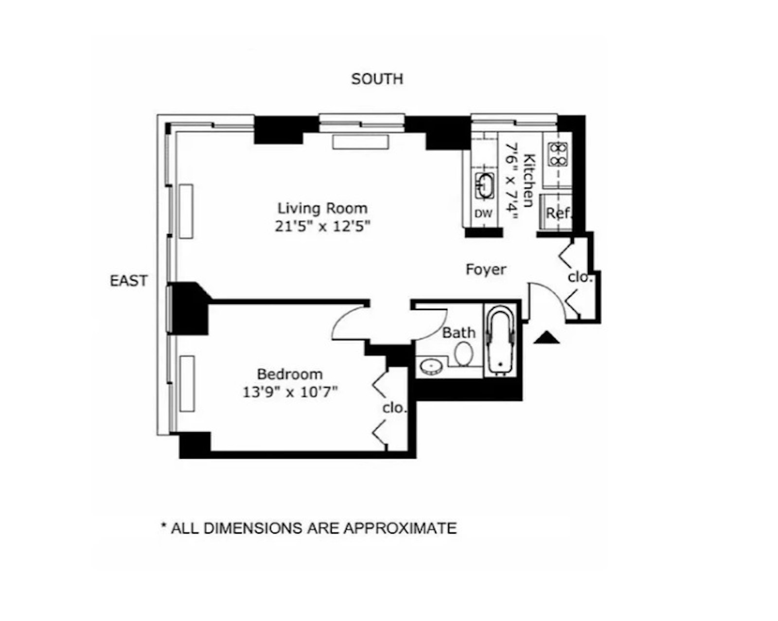 Floorplan for 300 East 85th Street, 2201