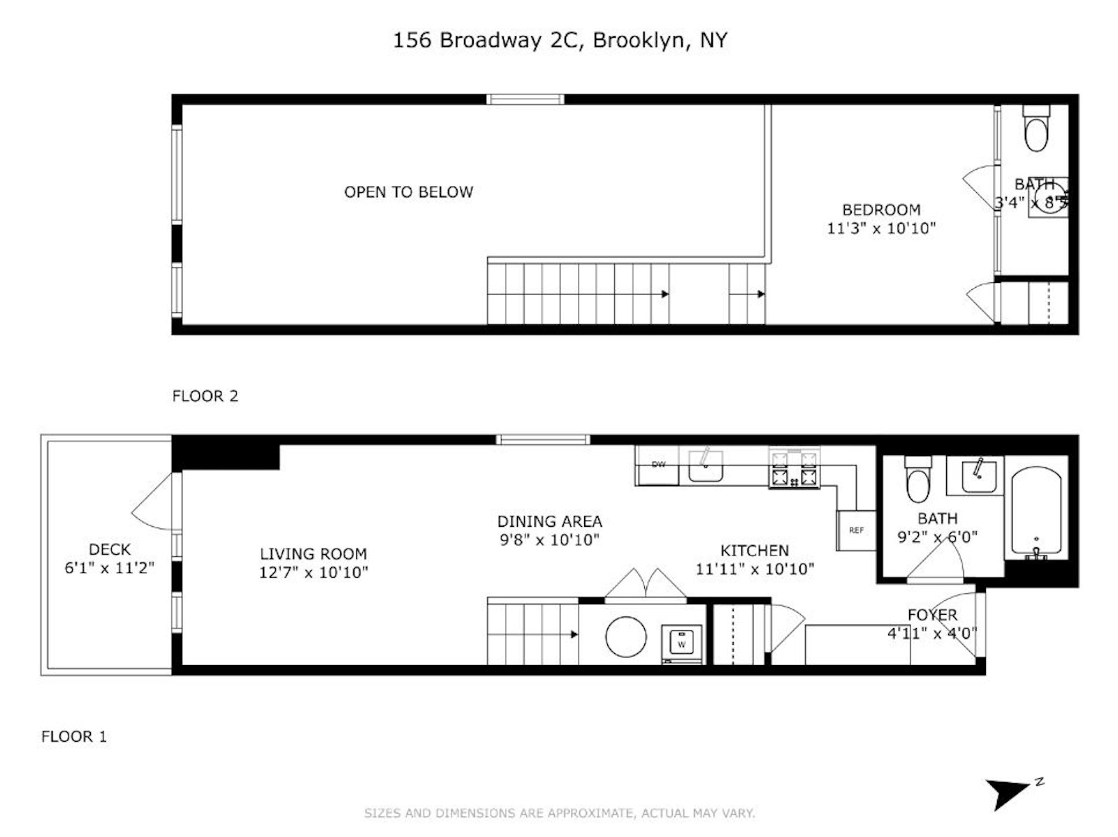 Floorplan for 156 Broadway, 2C
