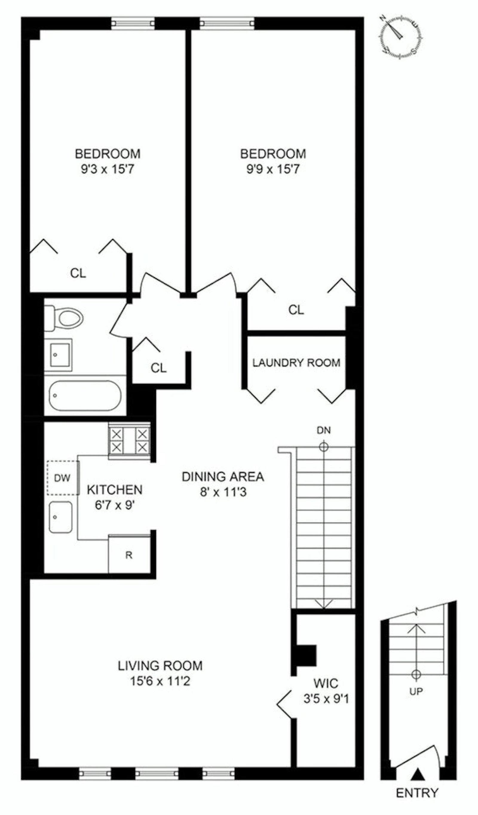 Floorplan for 67 President Street, 19A2