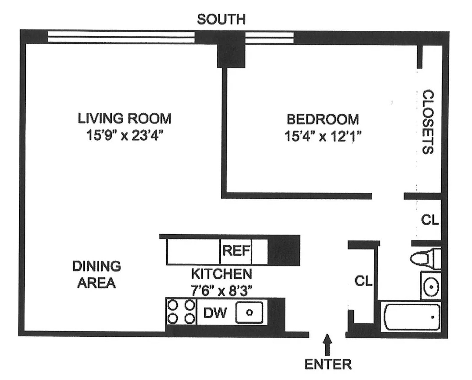 Floorplan for 1619 Third Avenue, 17J