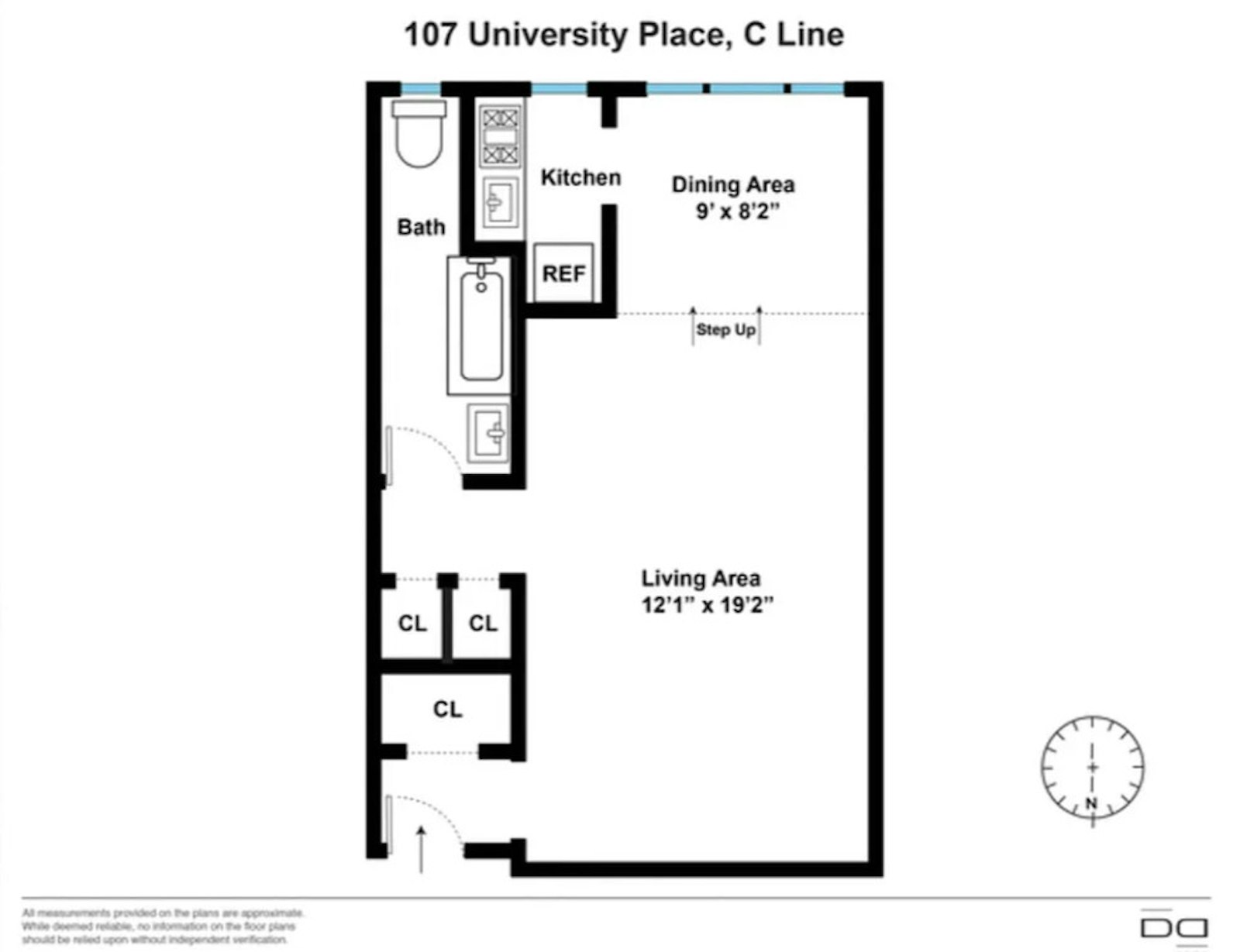 Floorplan for 107 University Place, 4C
