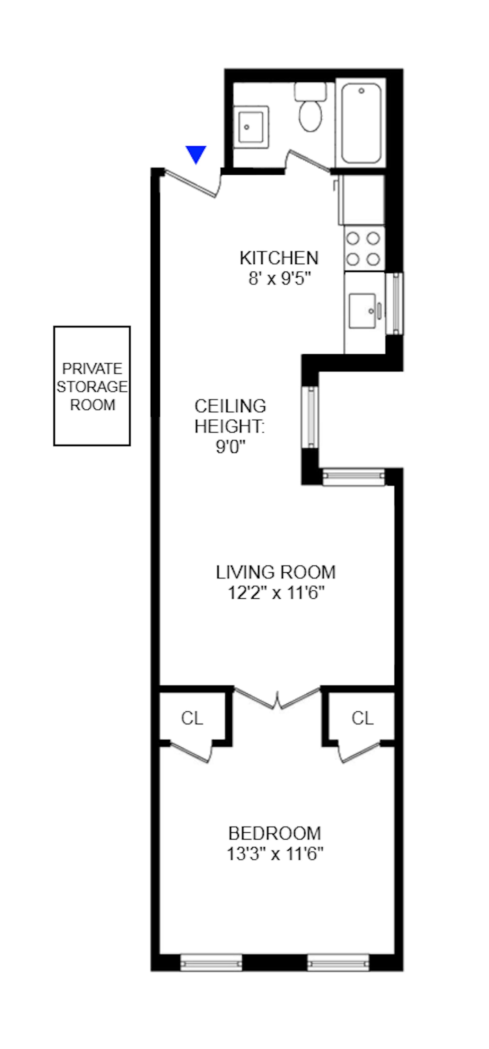 Floorplan for 209 East 88th Street, 4C