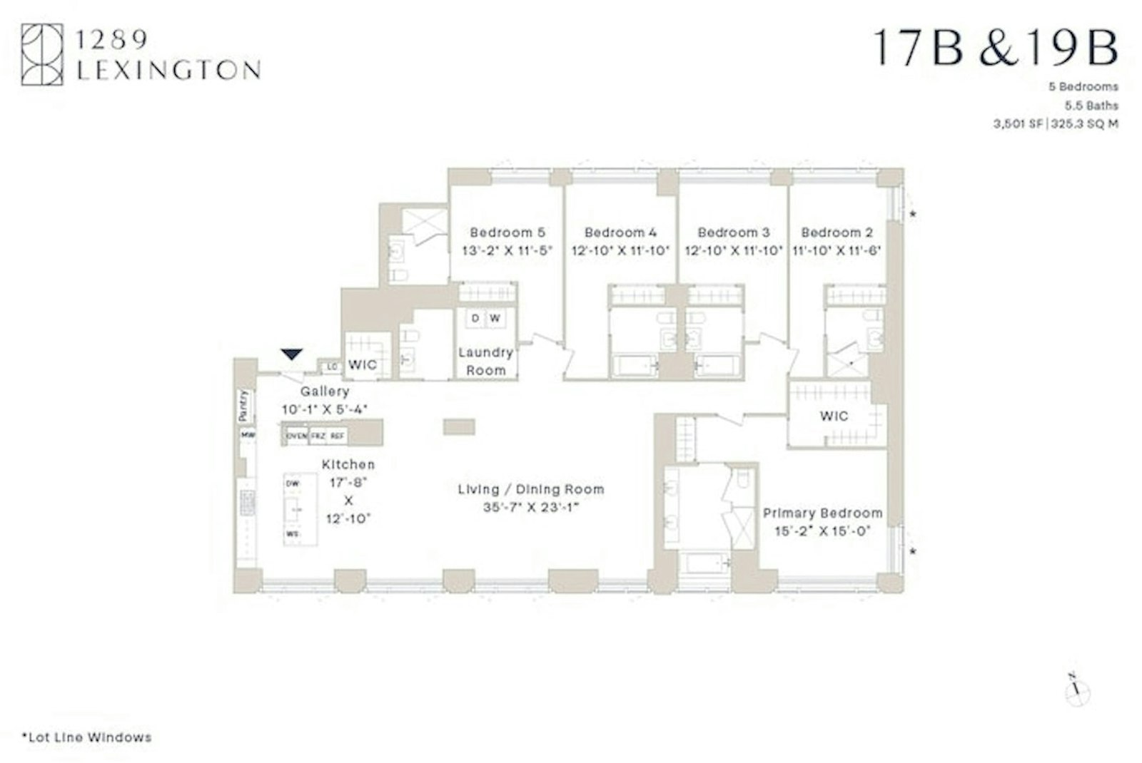 Floorplan for 1289 Lexington Avenue, 19B