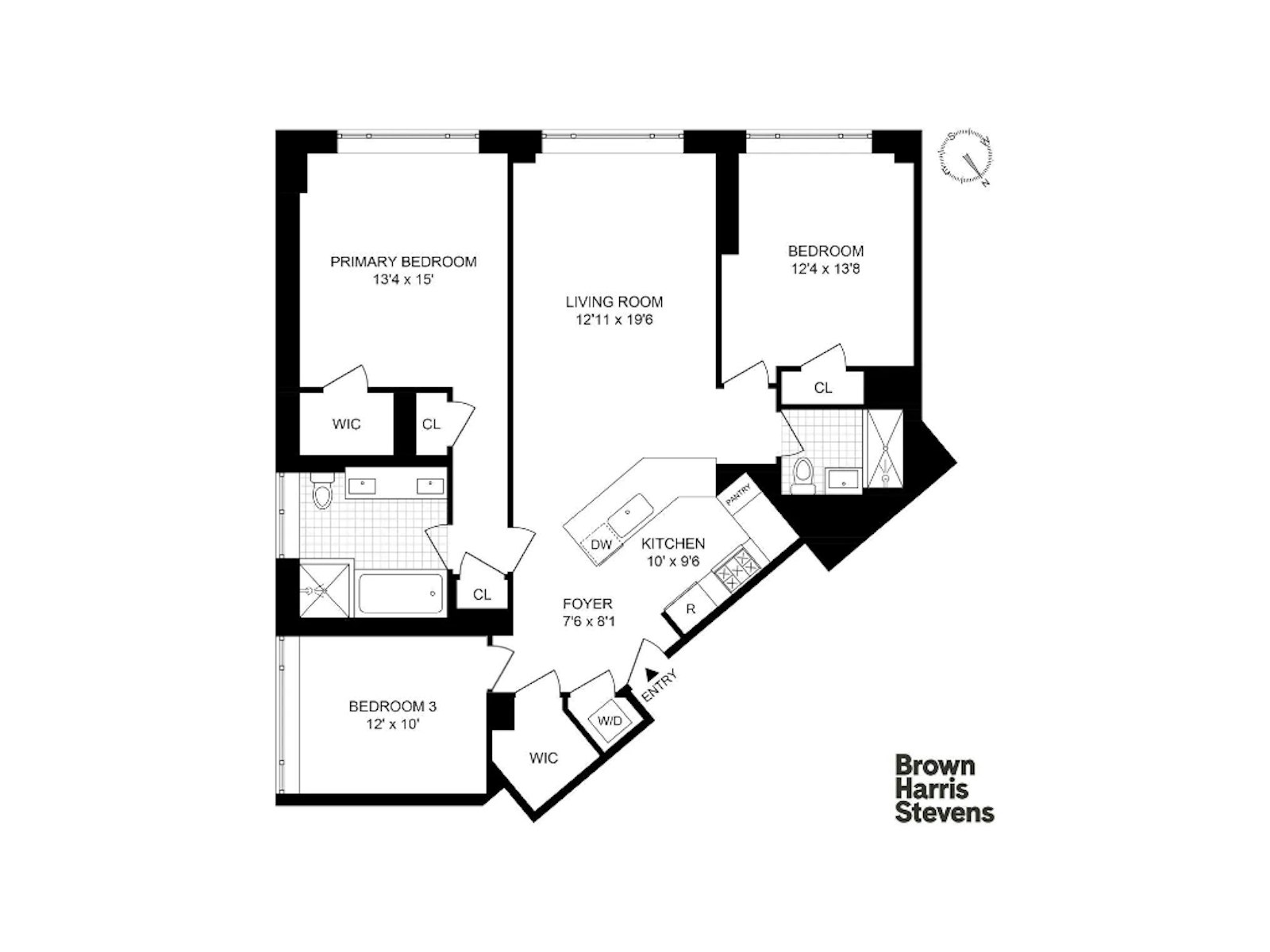 Floorplan for 1280 Fifth Avenue, 12D