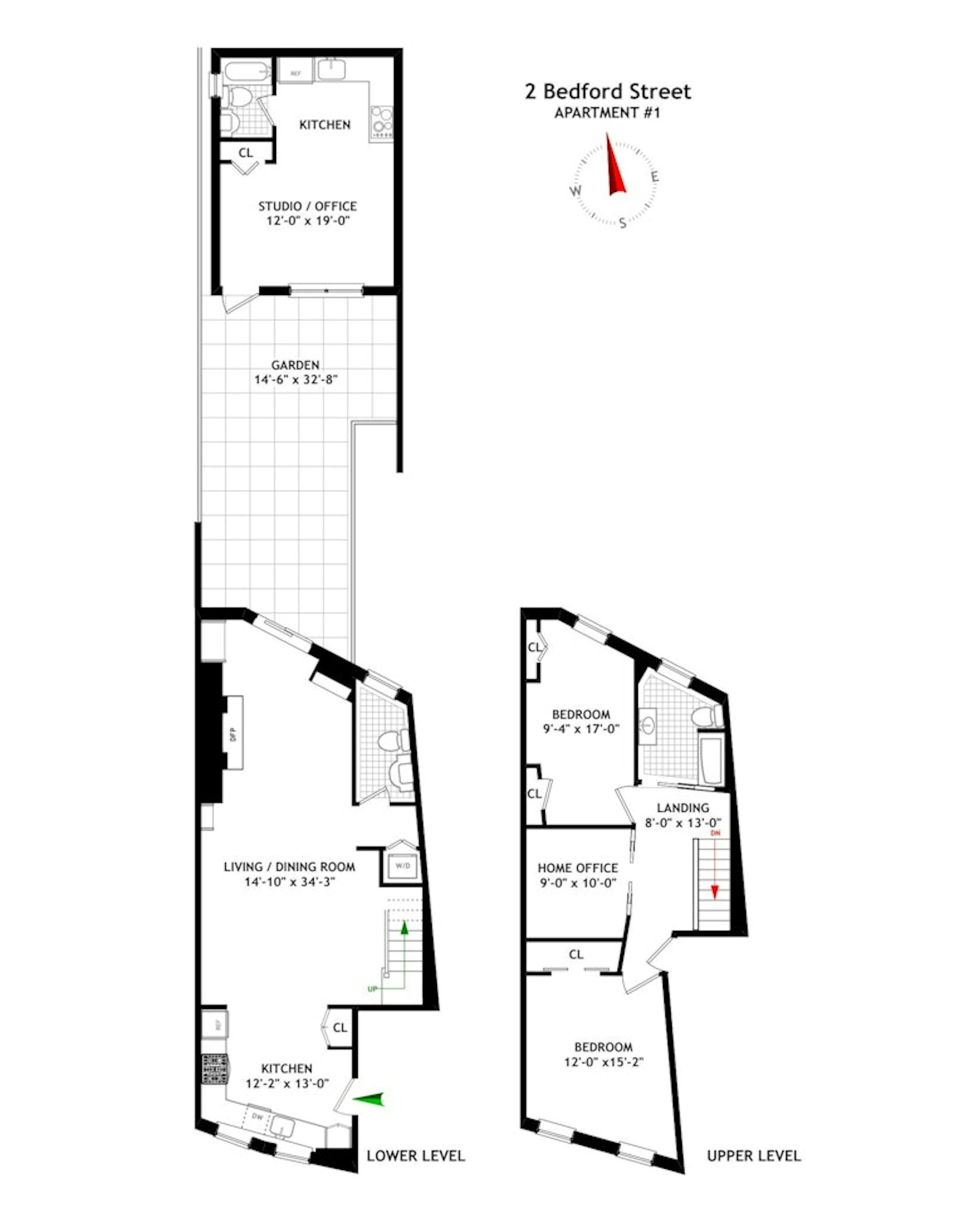 Floorplan for 2 Bedford Street, 1