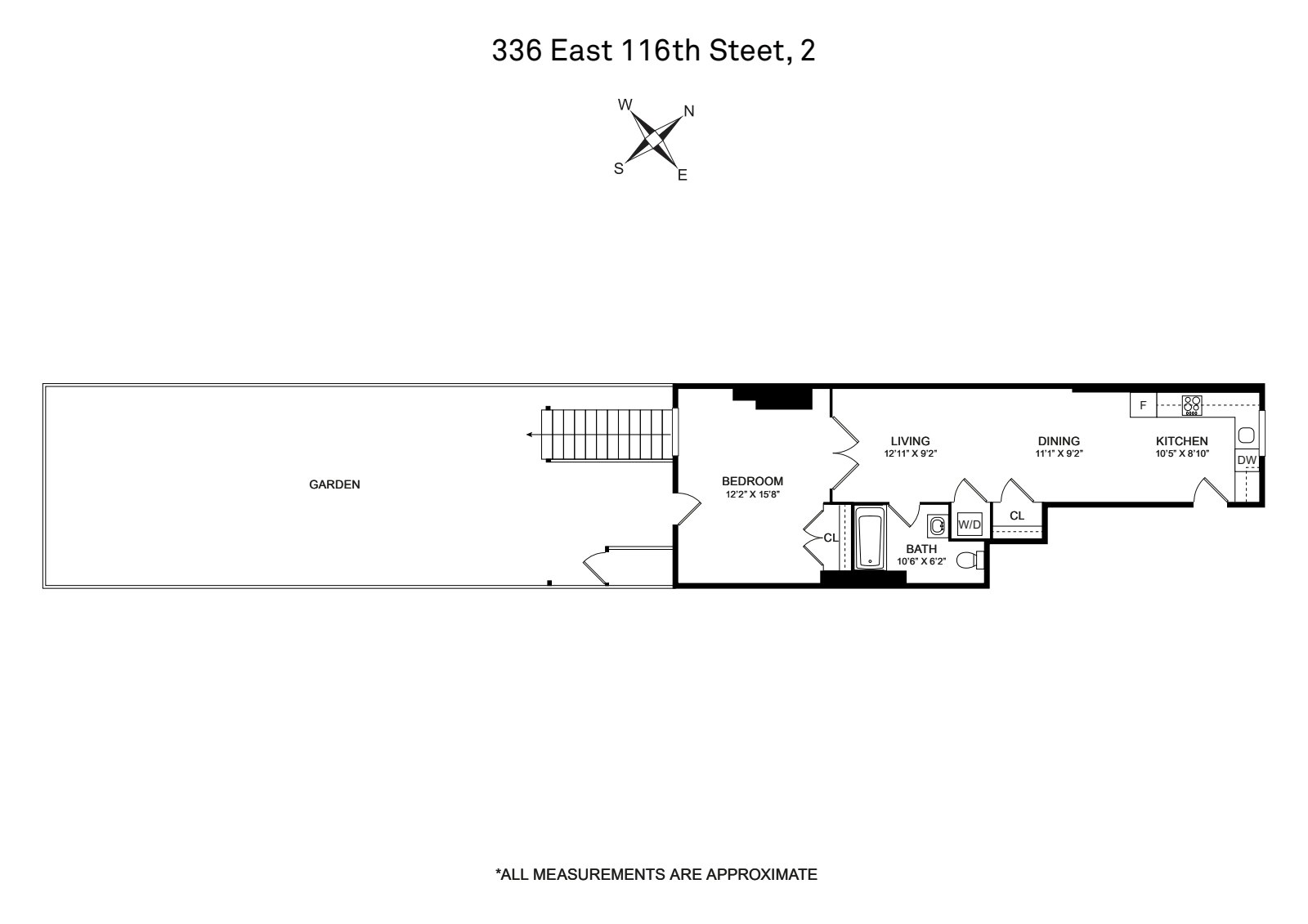 Floorplan for 336 East, 116th Street