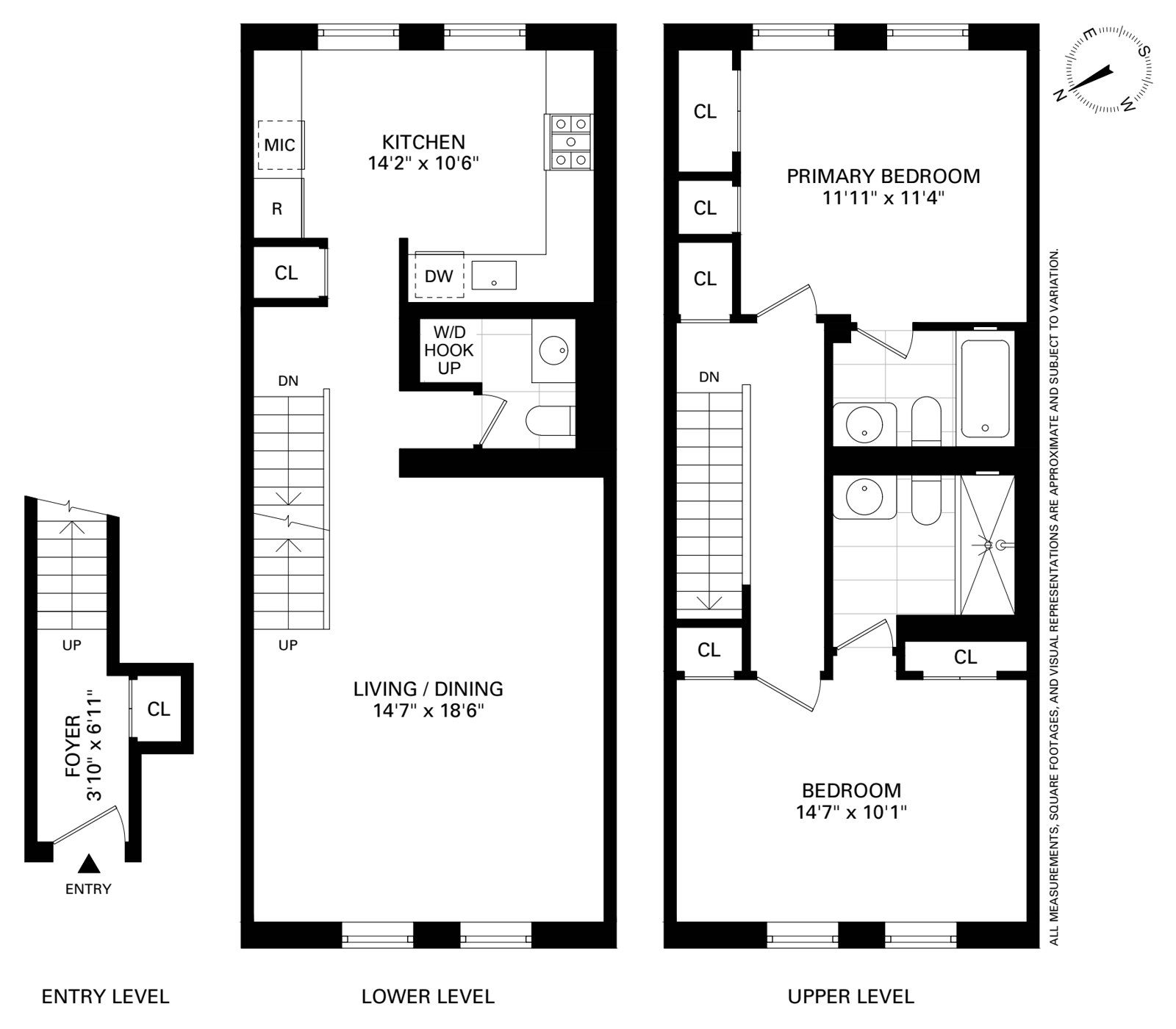 Floorplan for 2574 Frederick, Douglass B, D