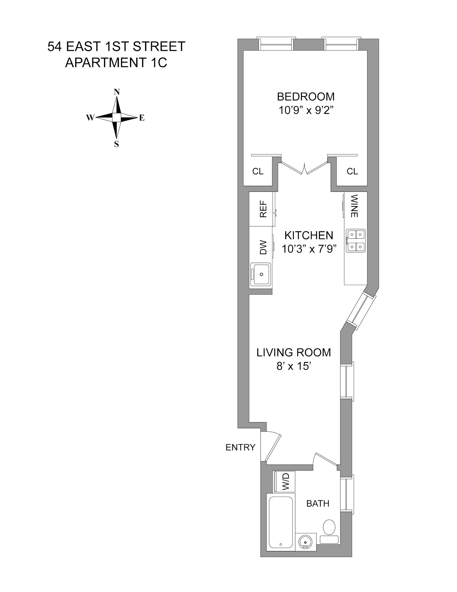 54 East 1st Street 1C E. Greenwich Village New York NY 10003