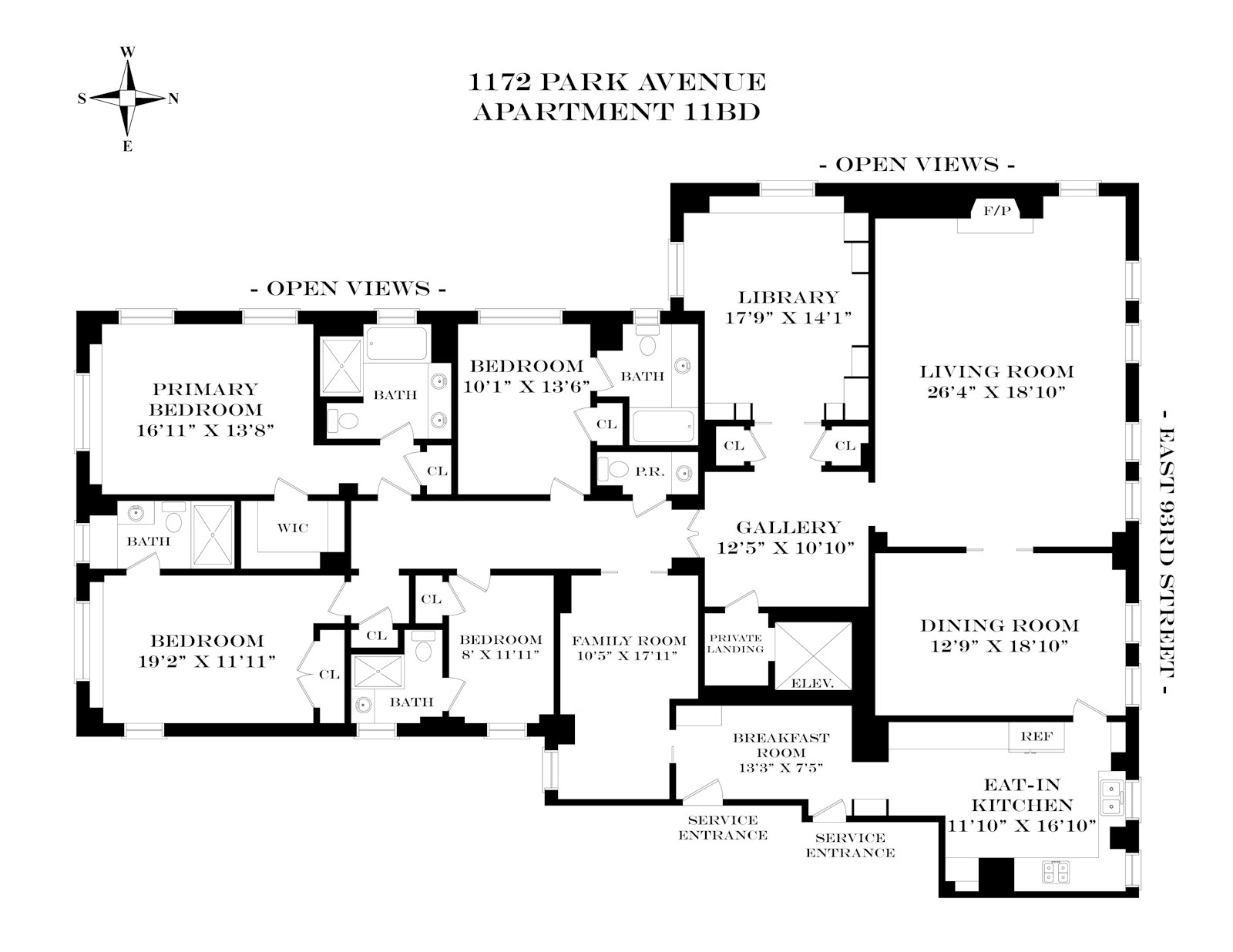 1172 Park Avenue 11BD Carnegie Hill New York NY 10128