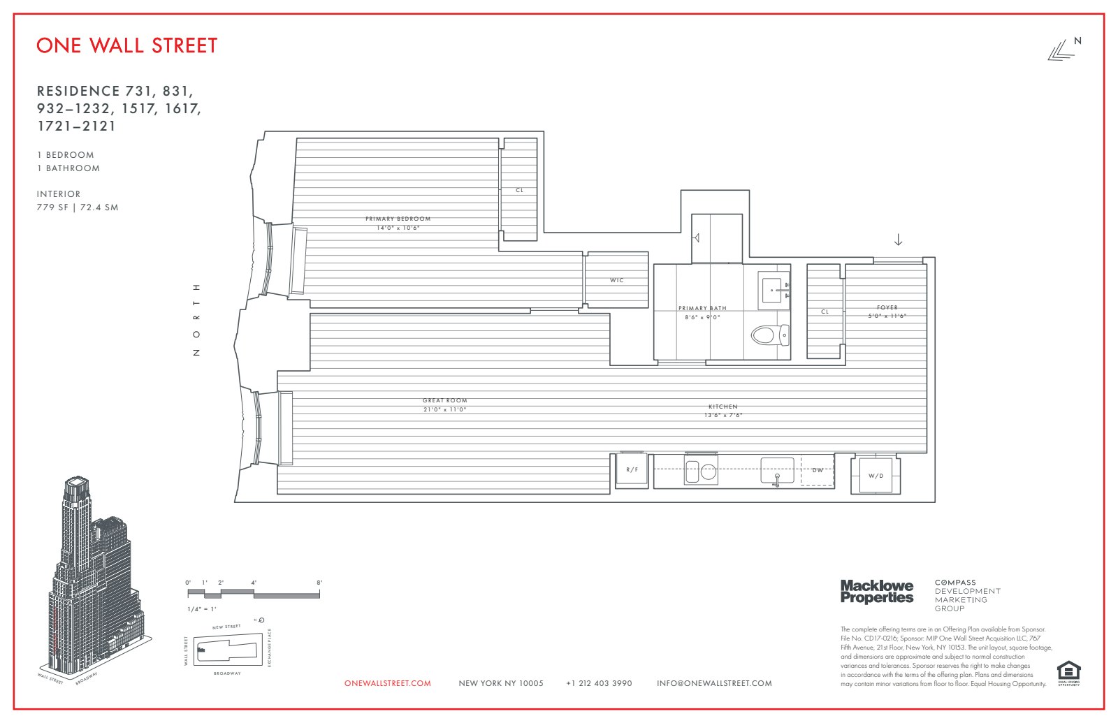 1 Wall Street 1517 Financial District New York NY 10005