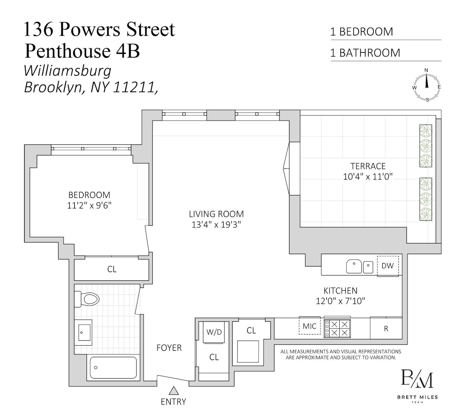 136 Powers Street 4B East Williamsburg Brooklyn NY 11211